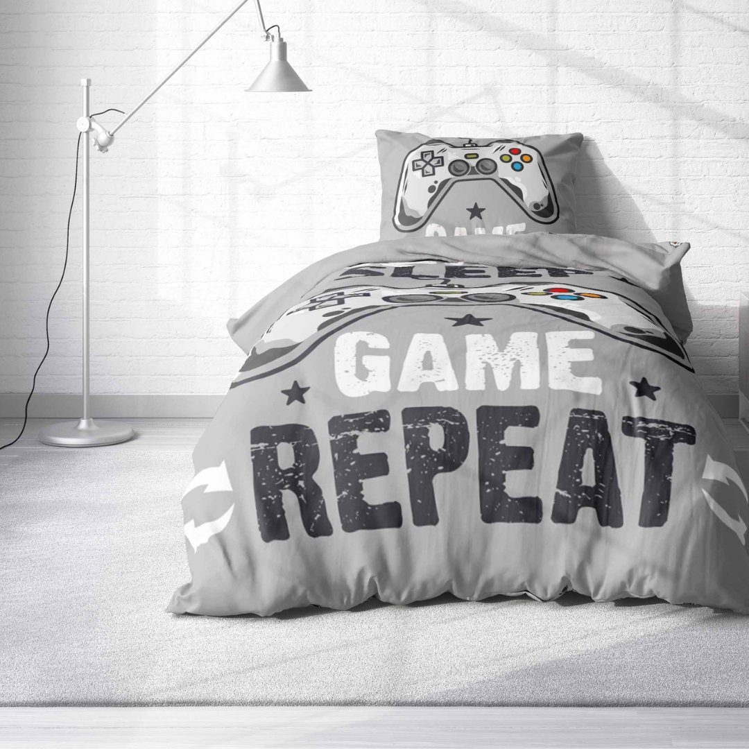 MTOnlinehandel Bettwäsche Gamer 135x200 + 80x80 cm, 100 % Baumwolle, Renfor günstig online kaufen