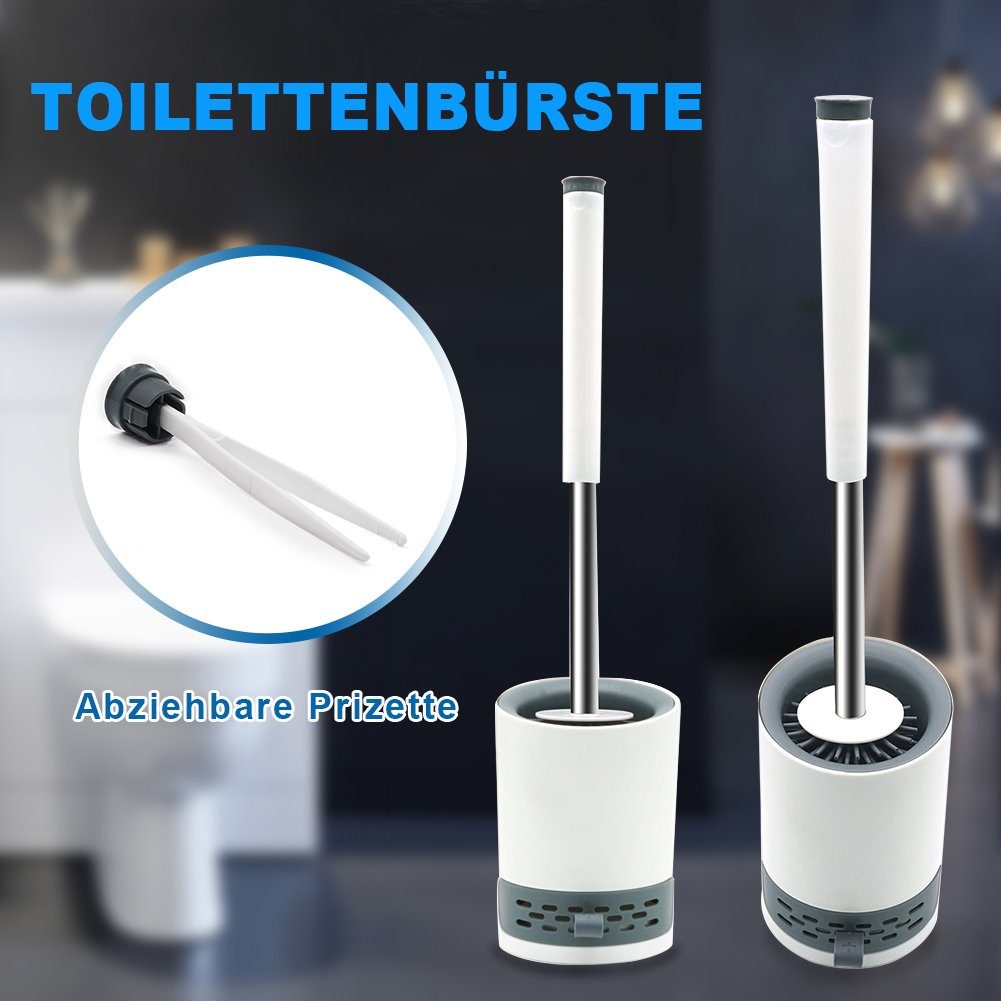 SONNI Reinigungsbürste WC Toilettenbürste, Toiletten, WC, Badezimmer, (Set), 2 In 1 Design, Silikon