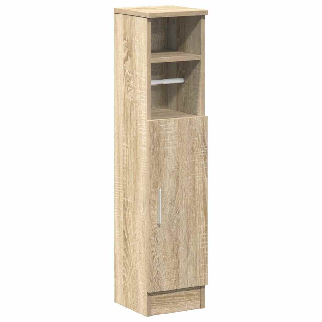 vidaXL Badezimmer-Set Badezimmerschrank mit Rollenhalter Sonoma-Eiche günstig online kaufen