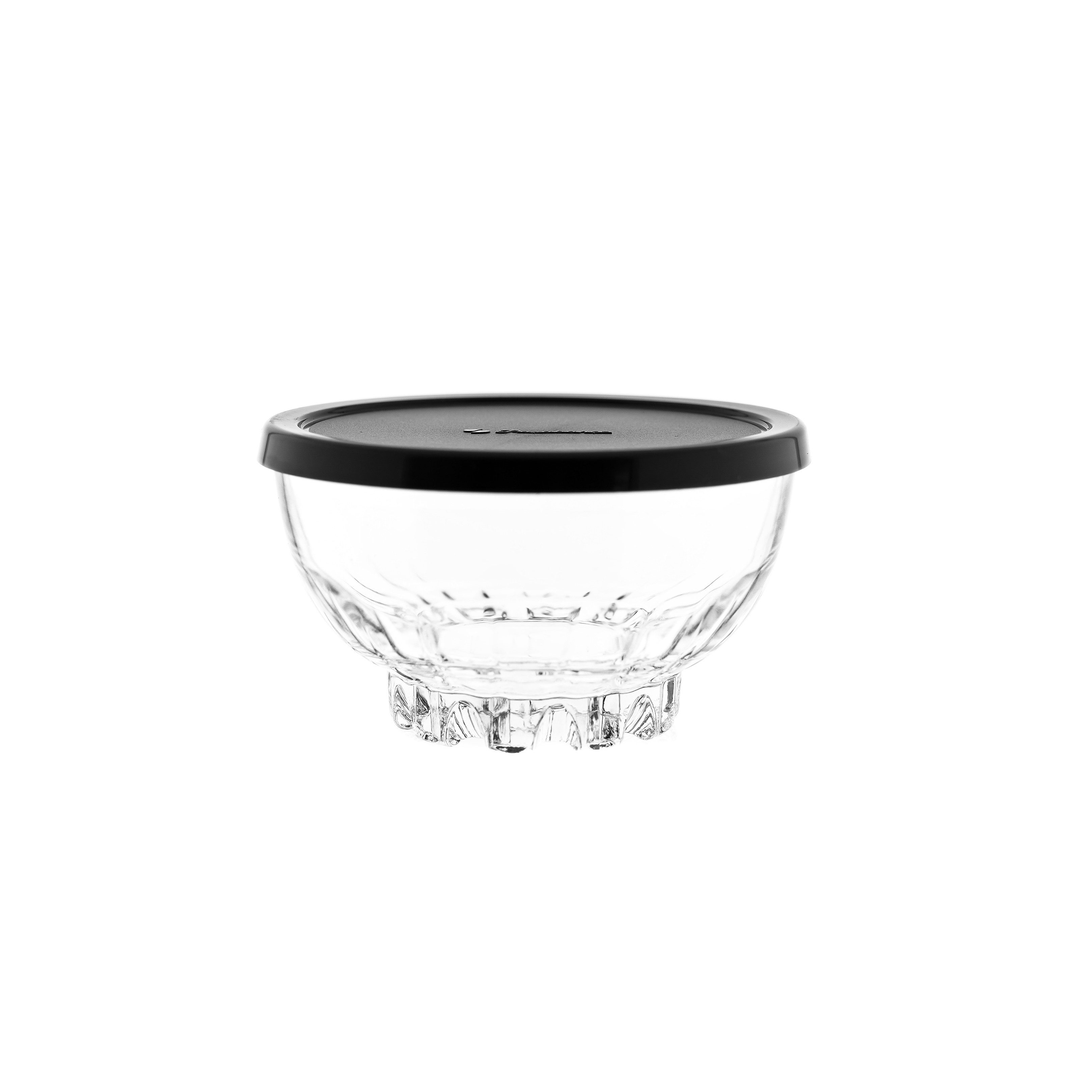 Pasabahce Schale 530246 Mousse, Glas, Kunststoff, (4-tlg), mit Deckel, 4er Set Aufbewahrungsbehälter