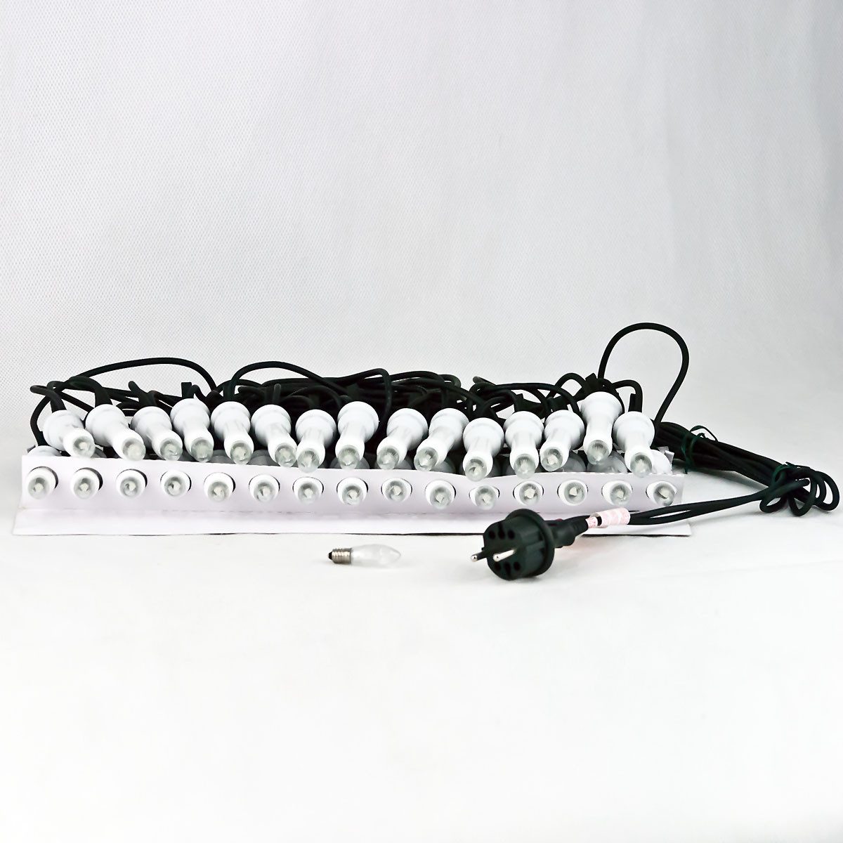 EGB LED-Lichterkette 30er LED Außen Lichterkette mit Topkerzen warmweiß