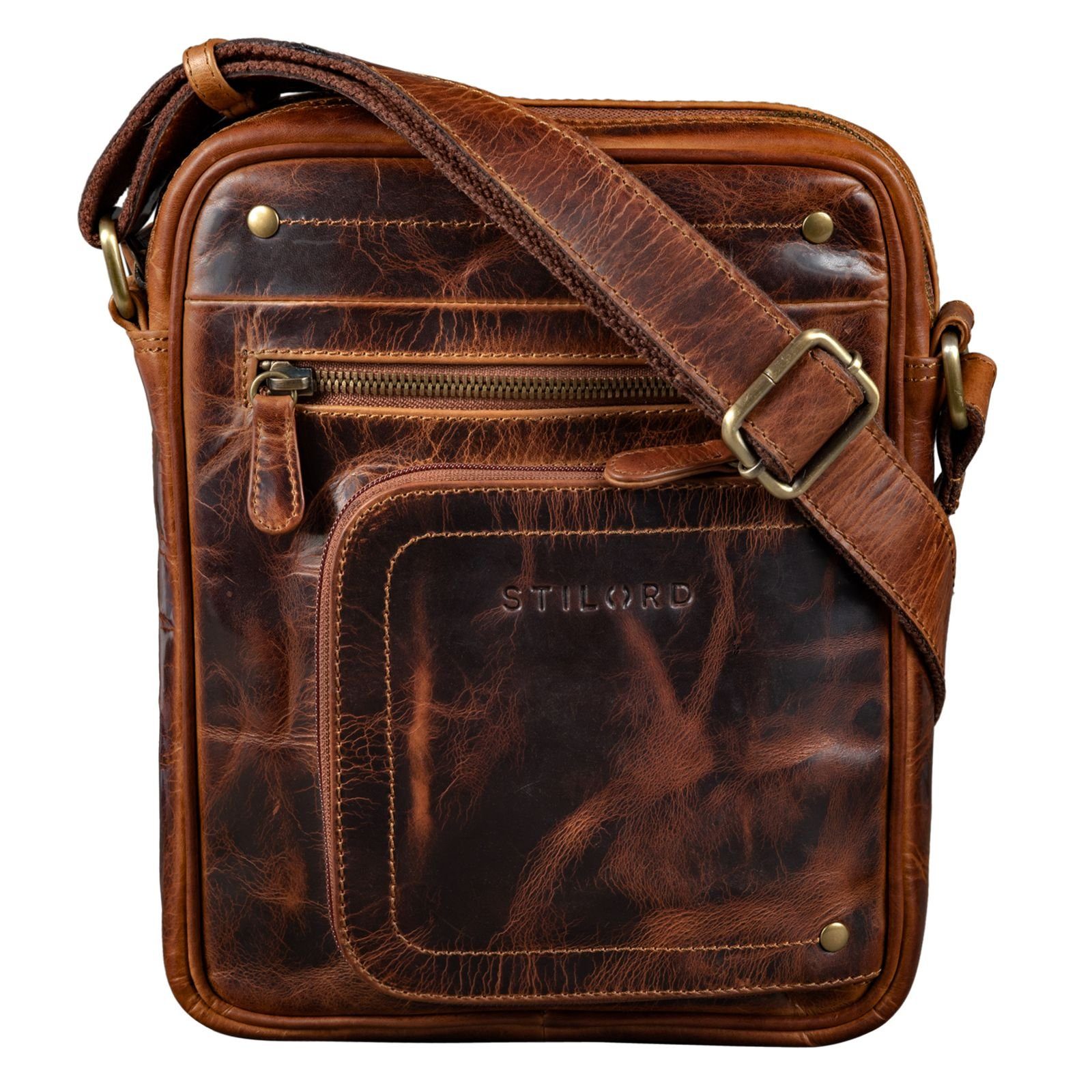 STILORD Schultertasche "Randall" Vintage Ledertasche Umhängetasche