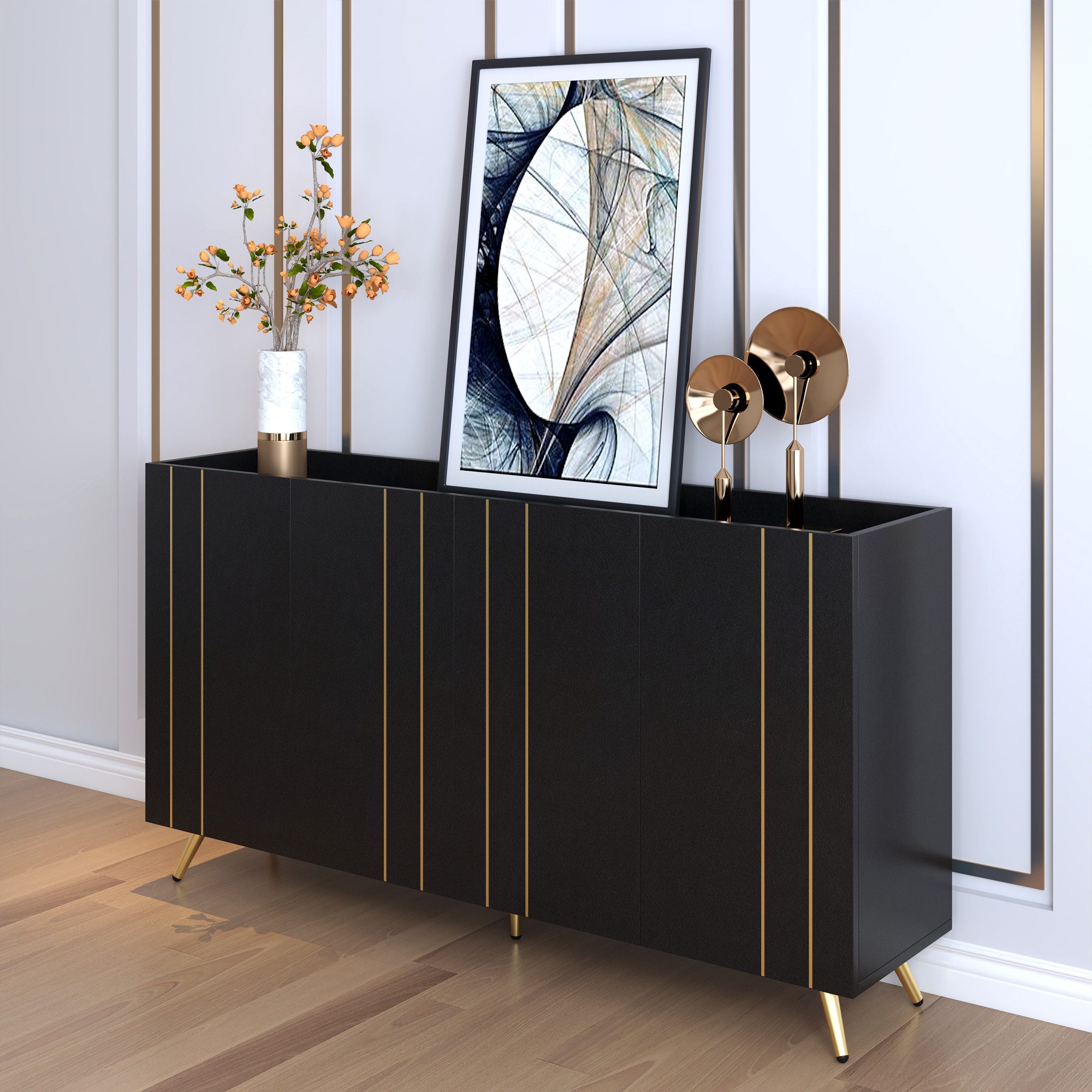 HAUSS SPOLE Sideboard mit verstellbaren Einlegeböden günstig online kaufen