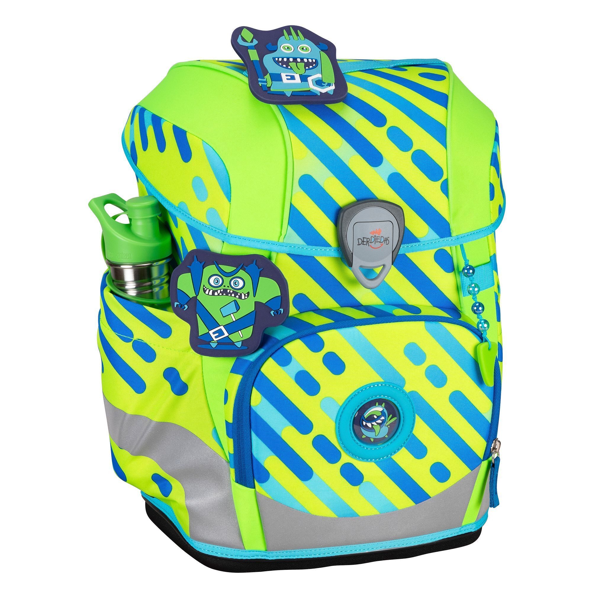 DerDieDas® Schulranzen ErgoFlex Tiny Neon (6-tlg), PET