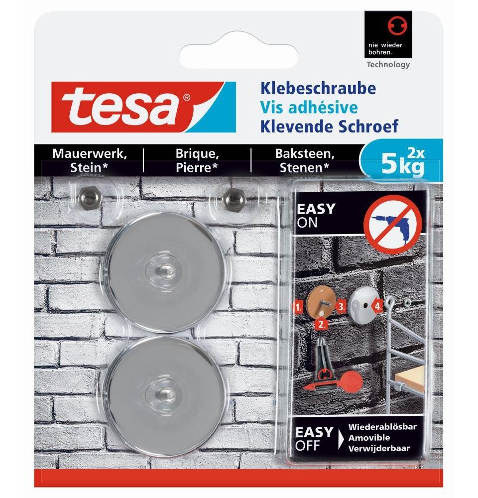 Klebepad tesa Klebeschraube Traglast 5 kg, 2 Stück