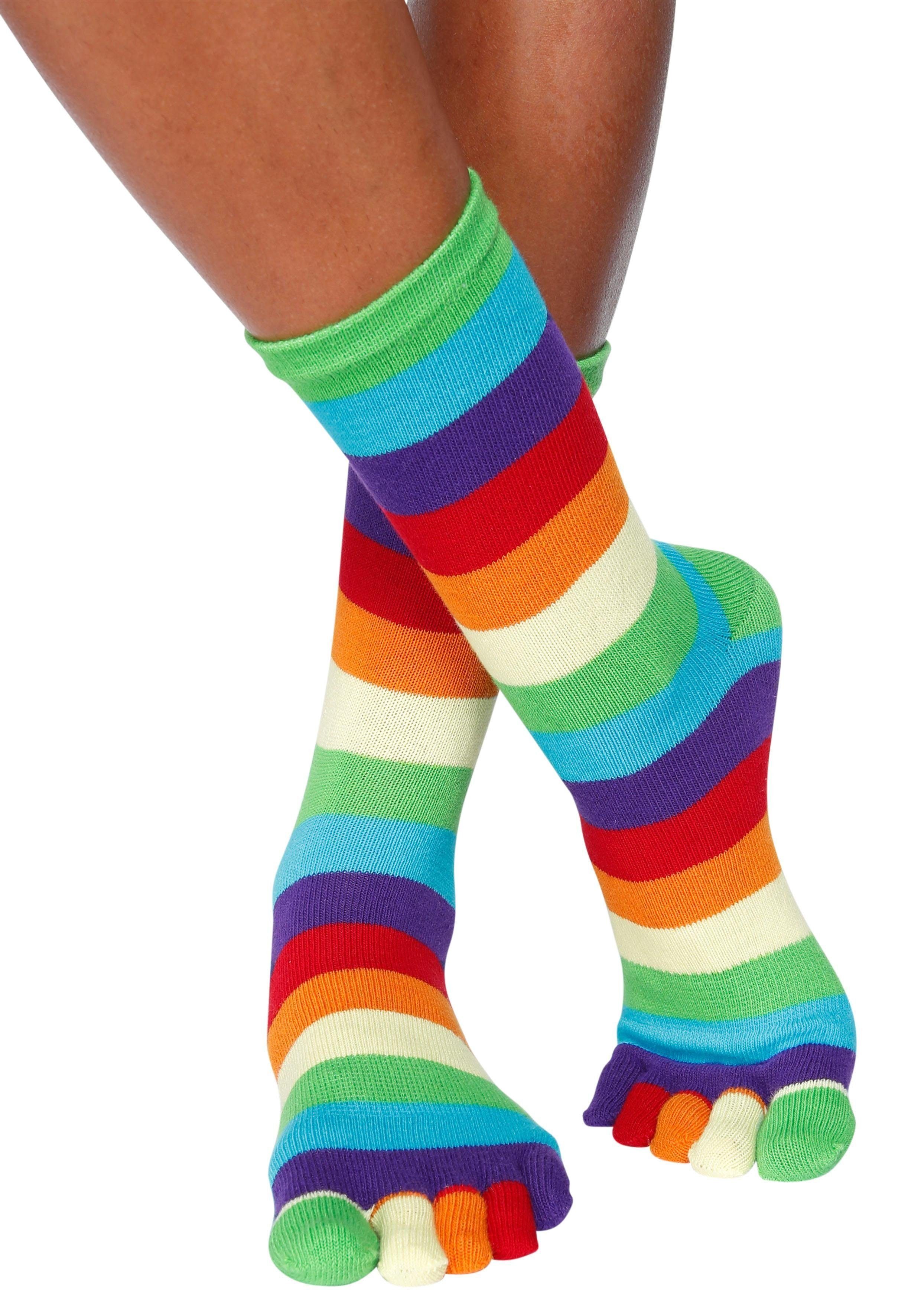 H.I.S Zehensocken Fünf Finger Socken, Zehenspalt Design, Geeignet für den Alltag (Packung, 1-Paar) im Streifenmuster weich und atmungsaktive Baumwolle