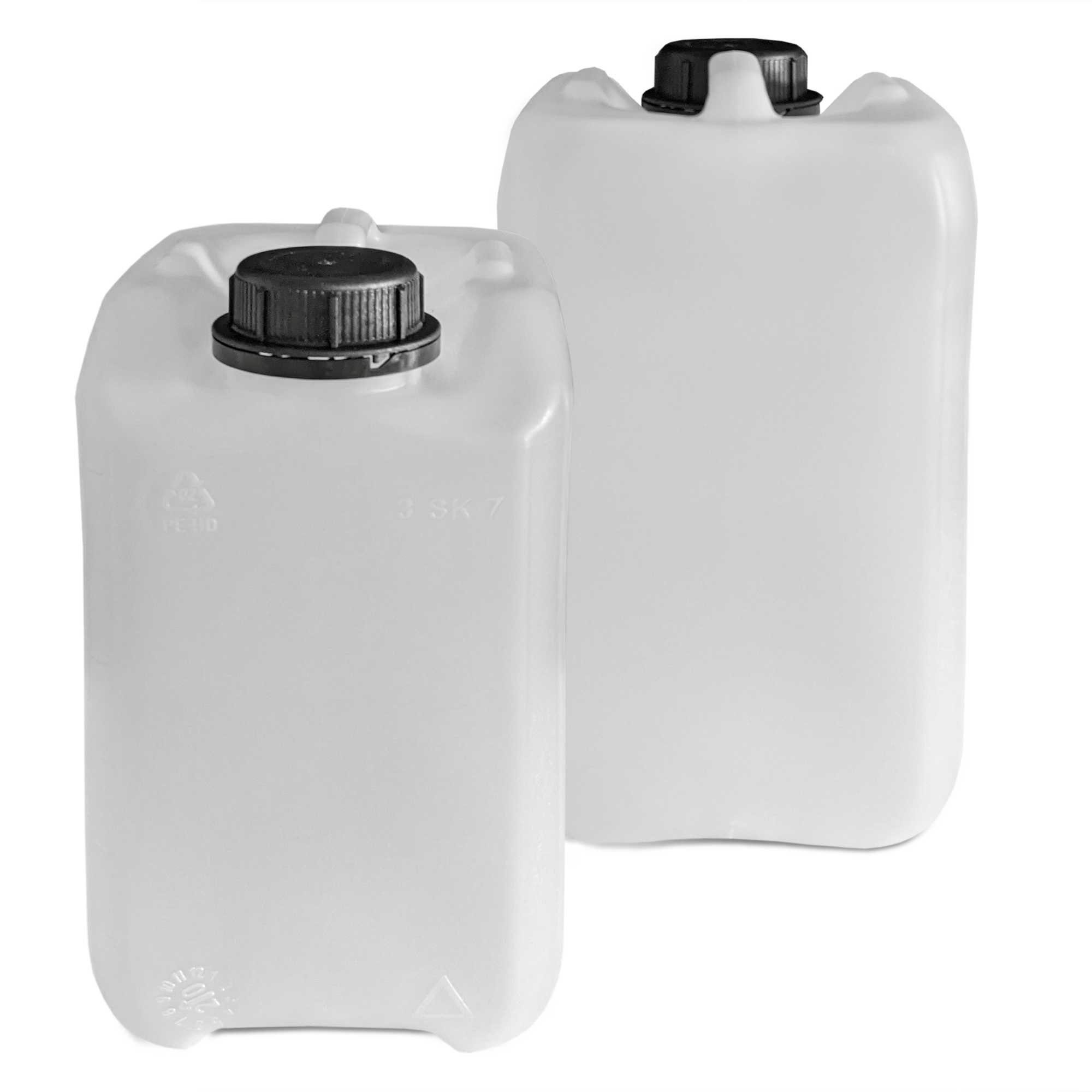 Plasteo Kanister 3 l Kanister Leerkanister naturfarben DIN45 (Sparset, 3 St), Mit UN-Zulassung