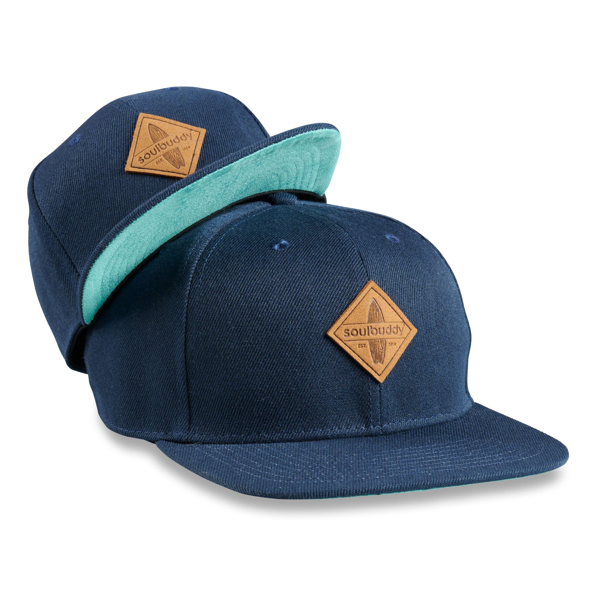 Soulbuddy Baseball Cap 2er-Set Partnerlook-Set, Geschenk für Eltern, Geschenk Papa Mama (Set = 1x Eltern Cap + 1x Kinder Cap, Identisches Partnerlook-Set)
