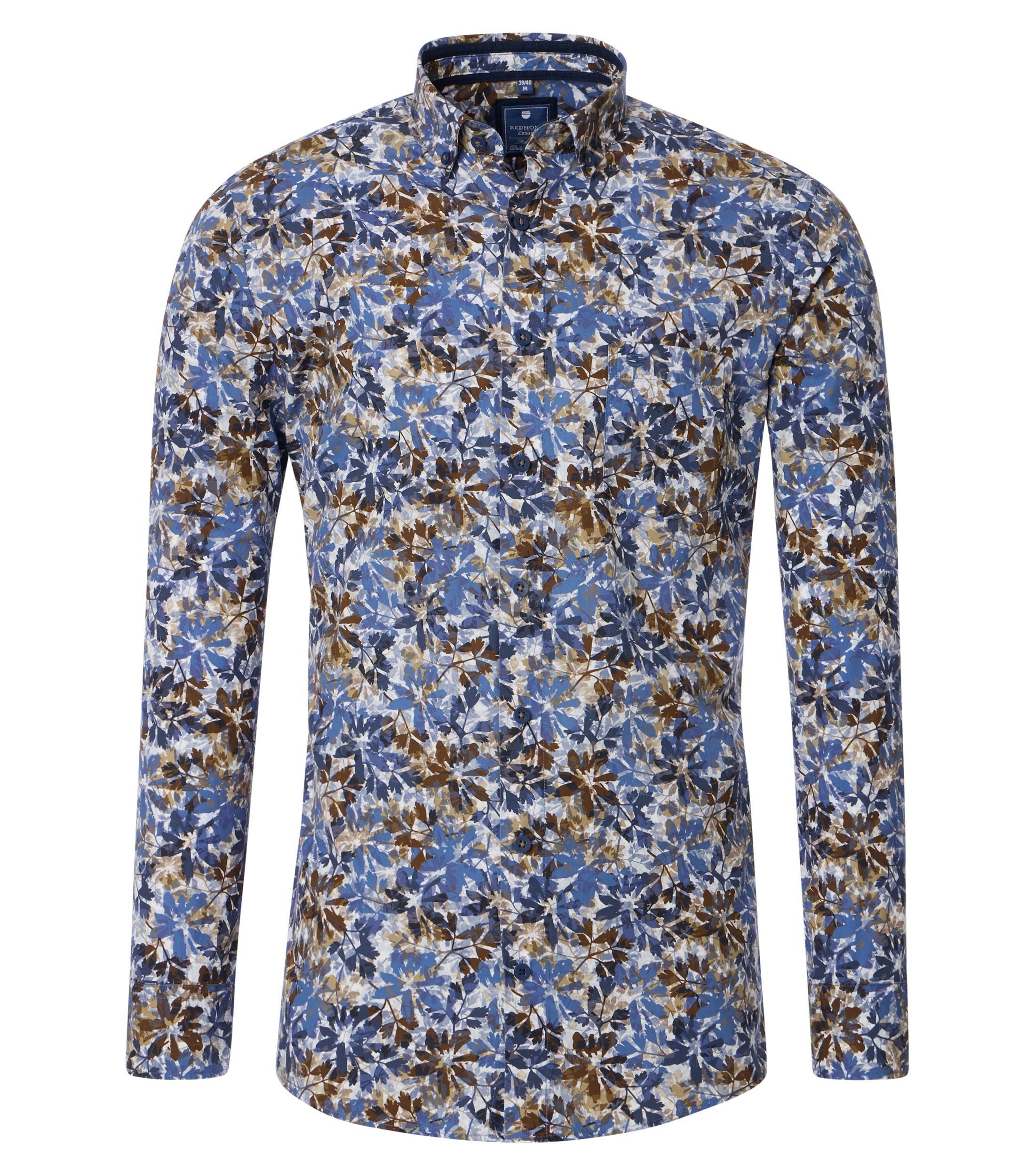 Redmond Langarmhemd Druck Modern Fit