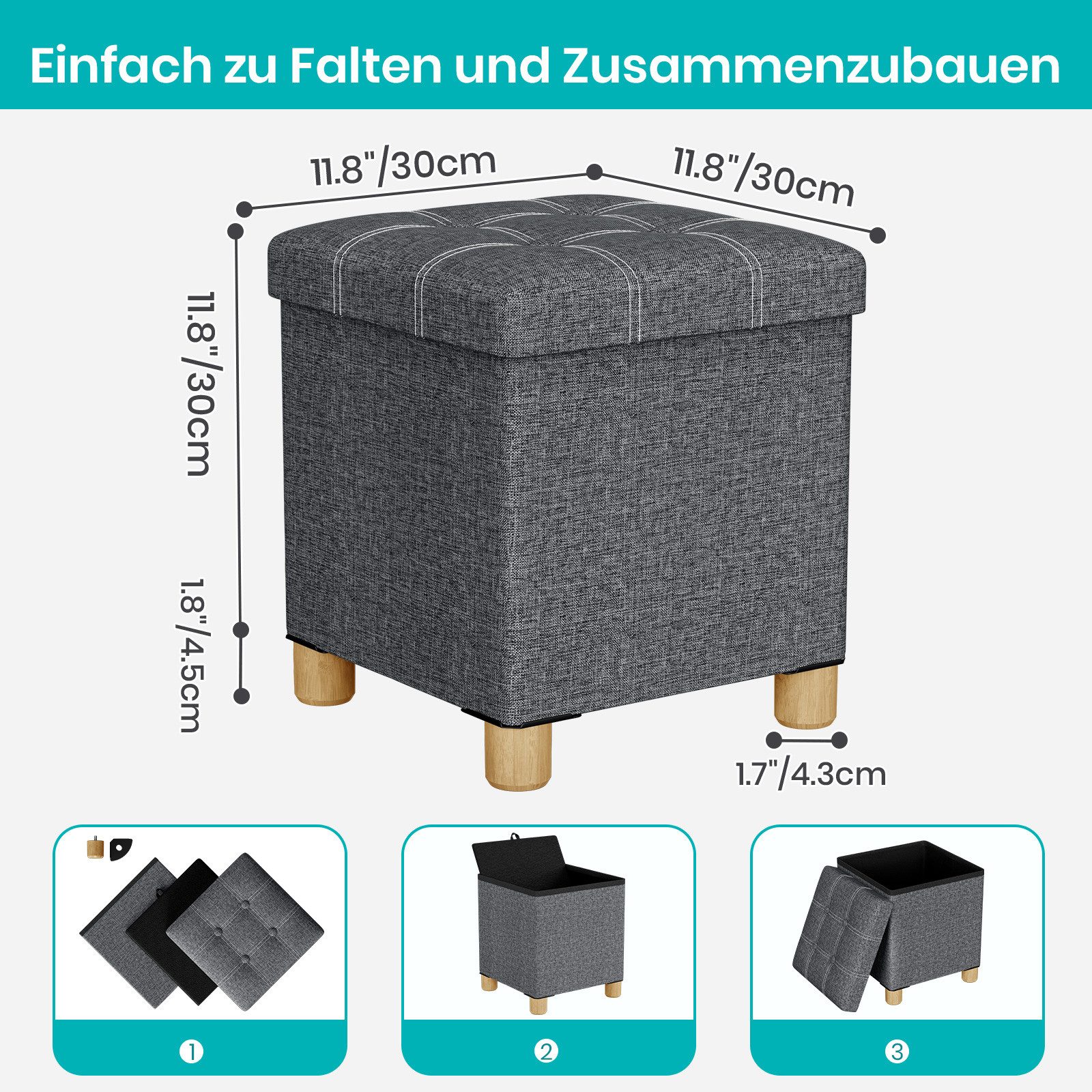 Oak&Tea Stauraumhocker Sitzhocker mit Stauraum – günstig online kaufen