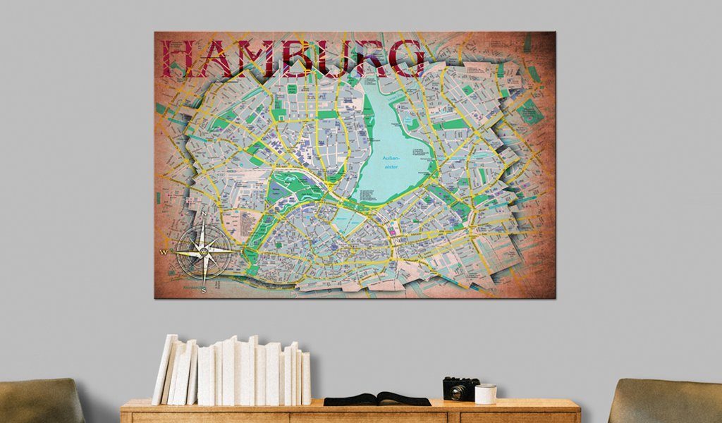 Artgeist Pinnwand [Cork Hamburg Map]