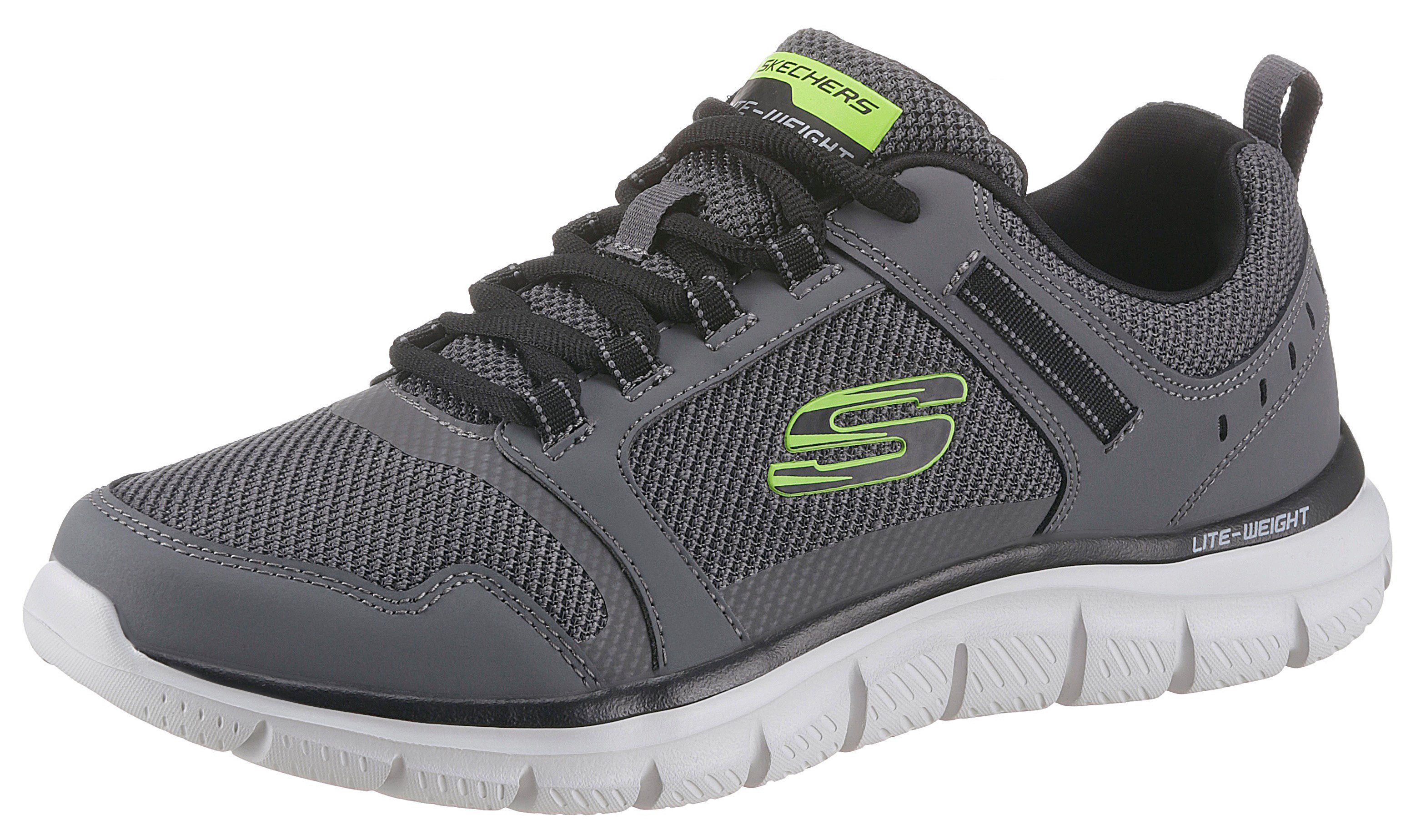 Skechers TRACK-KNOCKHILL Sneaker mit Innensohle grau-schwarz gepolsterter