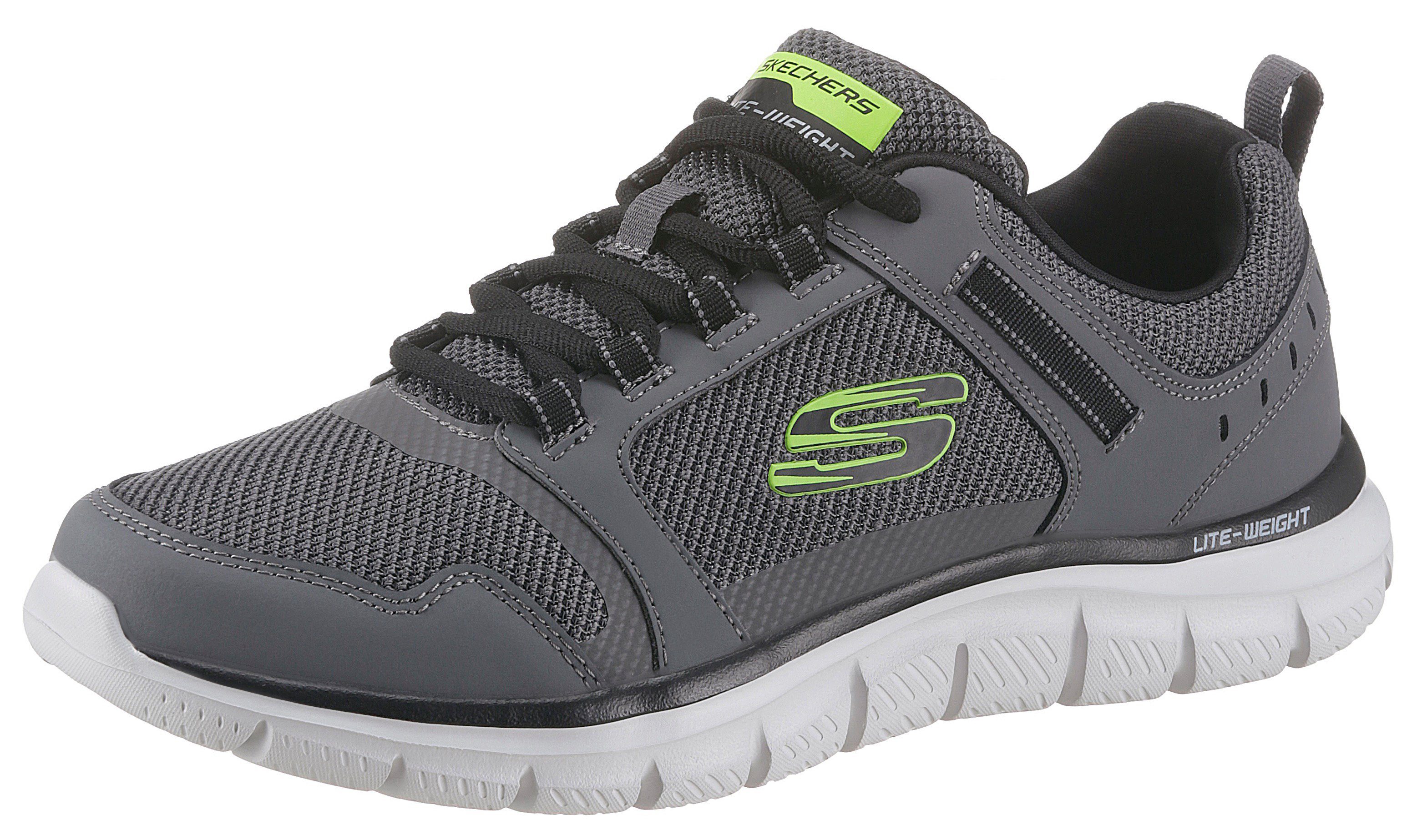 mit Skechers grau-schwarz gepolsterter TRACK-KNOCKHILL Sneaker Innensohle