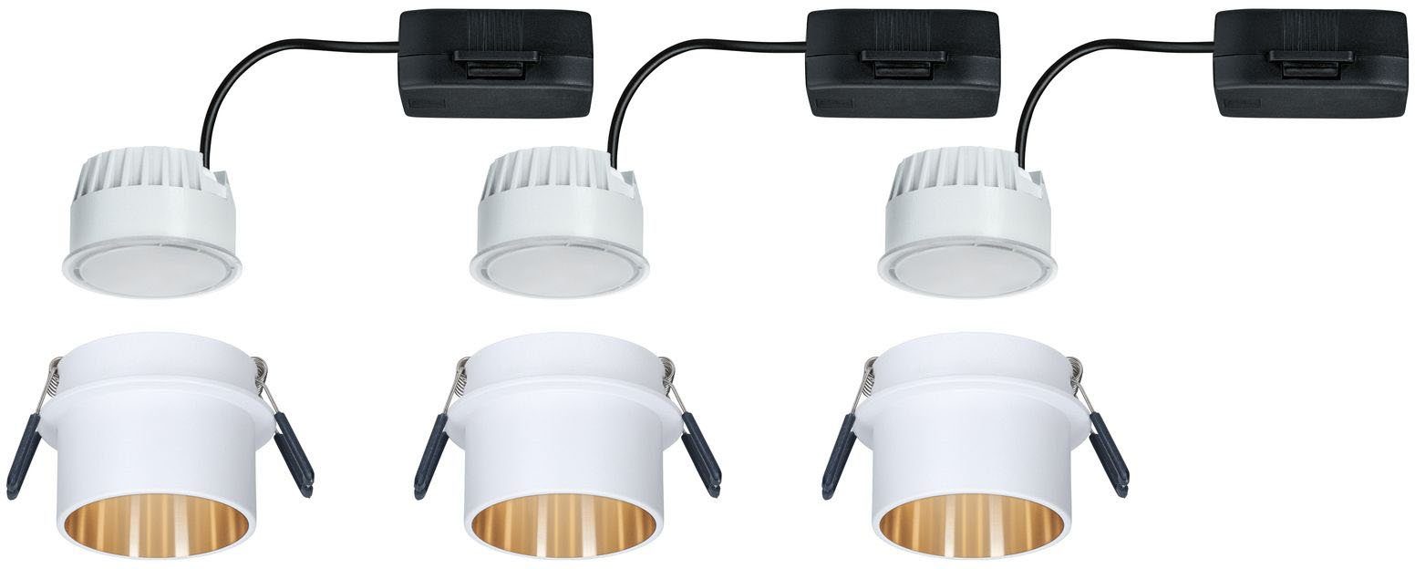 LED Warmweiß, mehrere LED-Modul, Gil, wechselbar, Helligkeitsstufen, LED Paulmann 3-Stufen-dimmbar Einbauleuchte