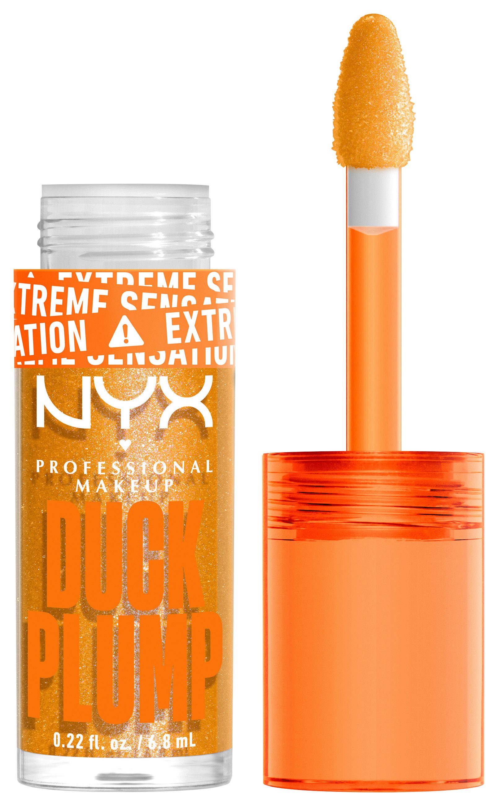 NYX PROFESSIONAL MAKEUP Lipgloss DUCK PLUMP LIP LACQUER, sofortiger Schmollmund-Effekt dank Kollagenpeptiden