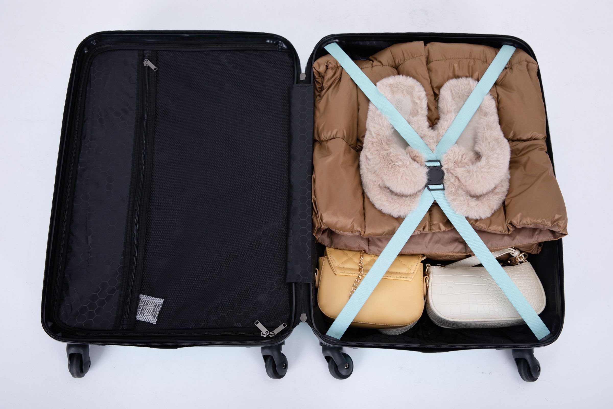 Travelhouse Trolleyset Bali, 4 Rollen, (Komplett Set, 3 tlg., 3-er Koffer Set), Inneinader stapelbar. Standfüße mit Hängefunktion M&L.