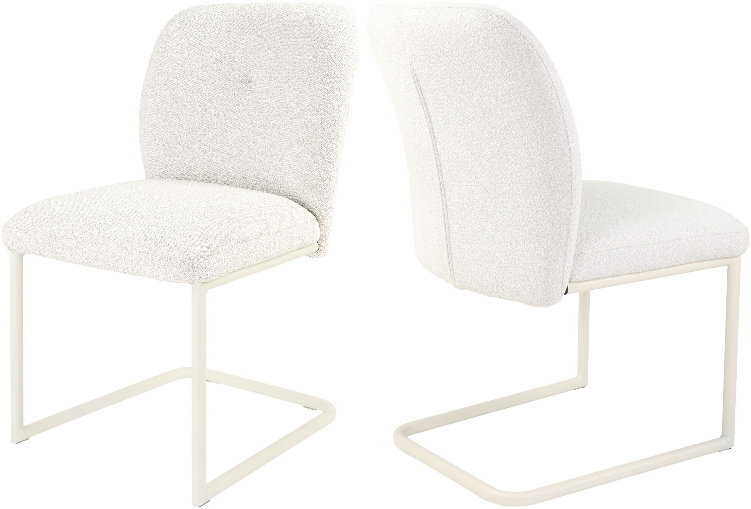 TOM TAILOR HOME Freischwinger PEBBLE CHAIR (Set, 2 St), Esszimmerstuhl, Freischwinger, 140 kg belastbar, Rundrohrgestell