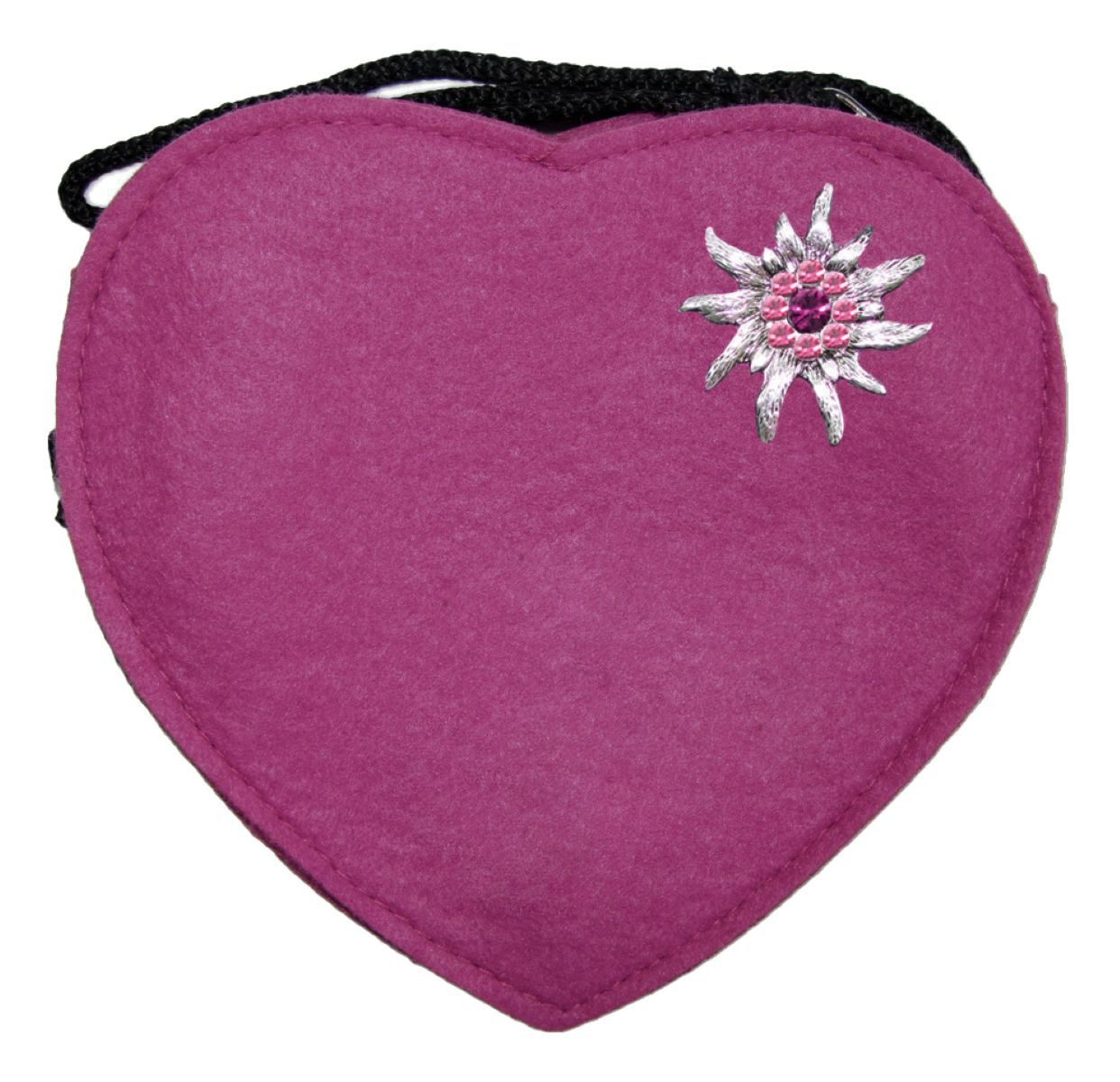 Trachtenland Handtasche Herz aus Filz – Damen Umhängetasche mit Edelweiß Ap günstig online kaufen