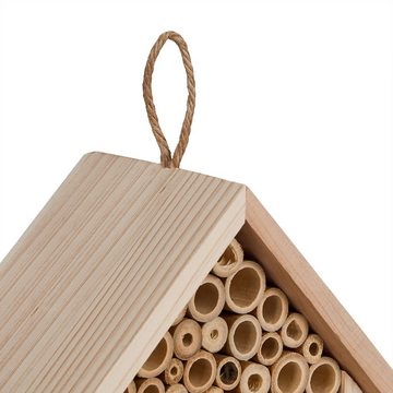relaxdays Insektenhotel Bienenhotel aus unbehandeltem Holz