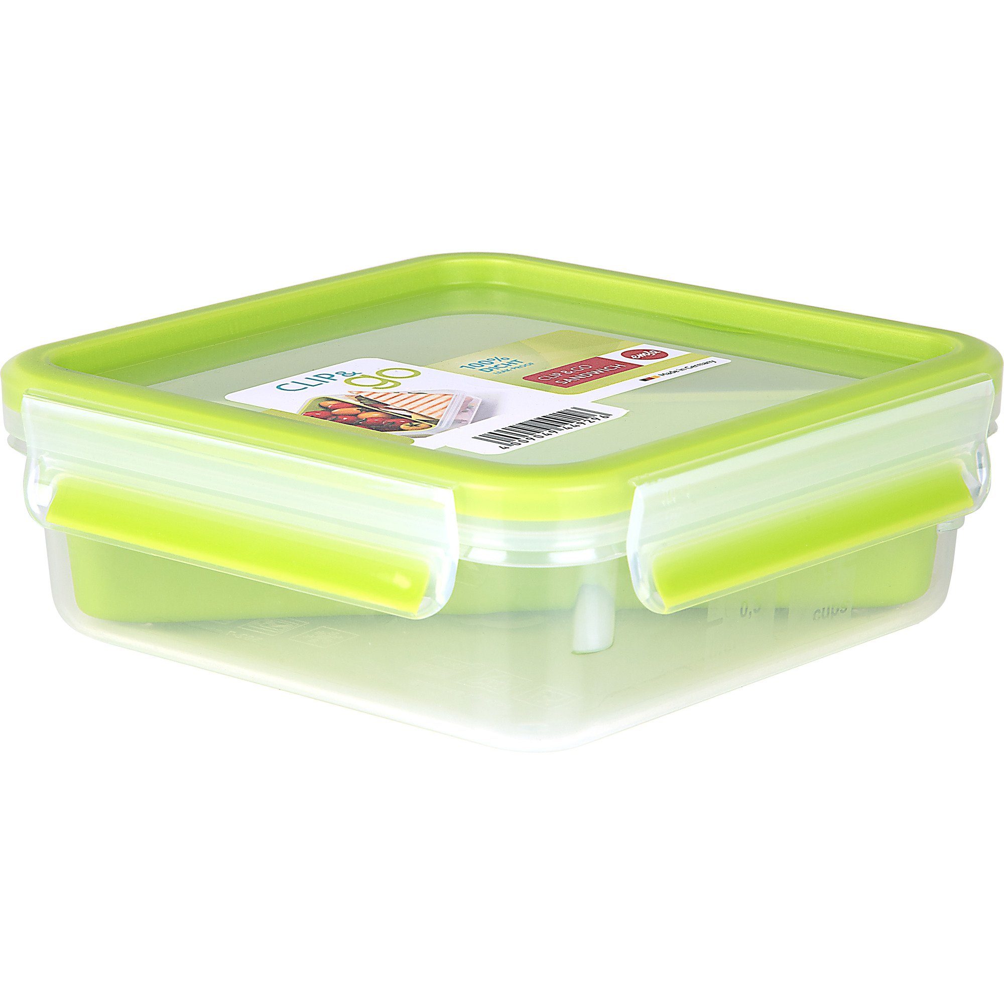 Emsa Lunchbox Emsa CLIP & GO Sandwichbox 0,85 Liter, Lunch-Box