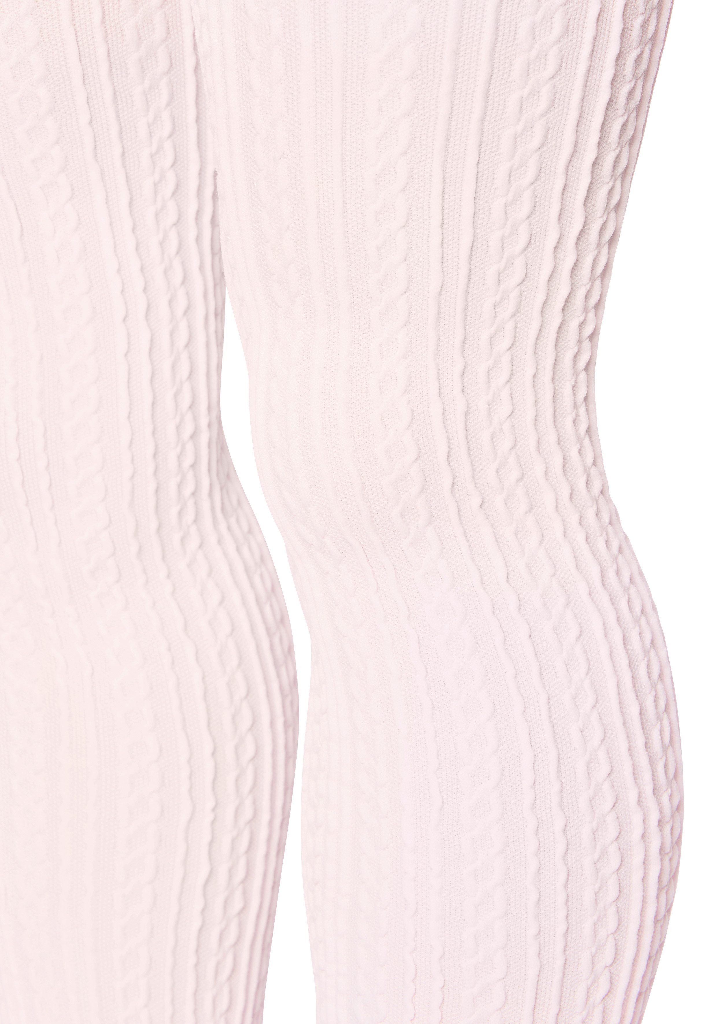 H.I.S Feinstrumpfhose für Mädchen (Packung 2 St. Gr. 92/98 bis 140/146) mit Zopfmuster – Bild 4 von 5