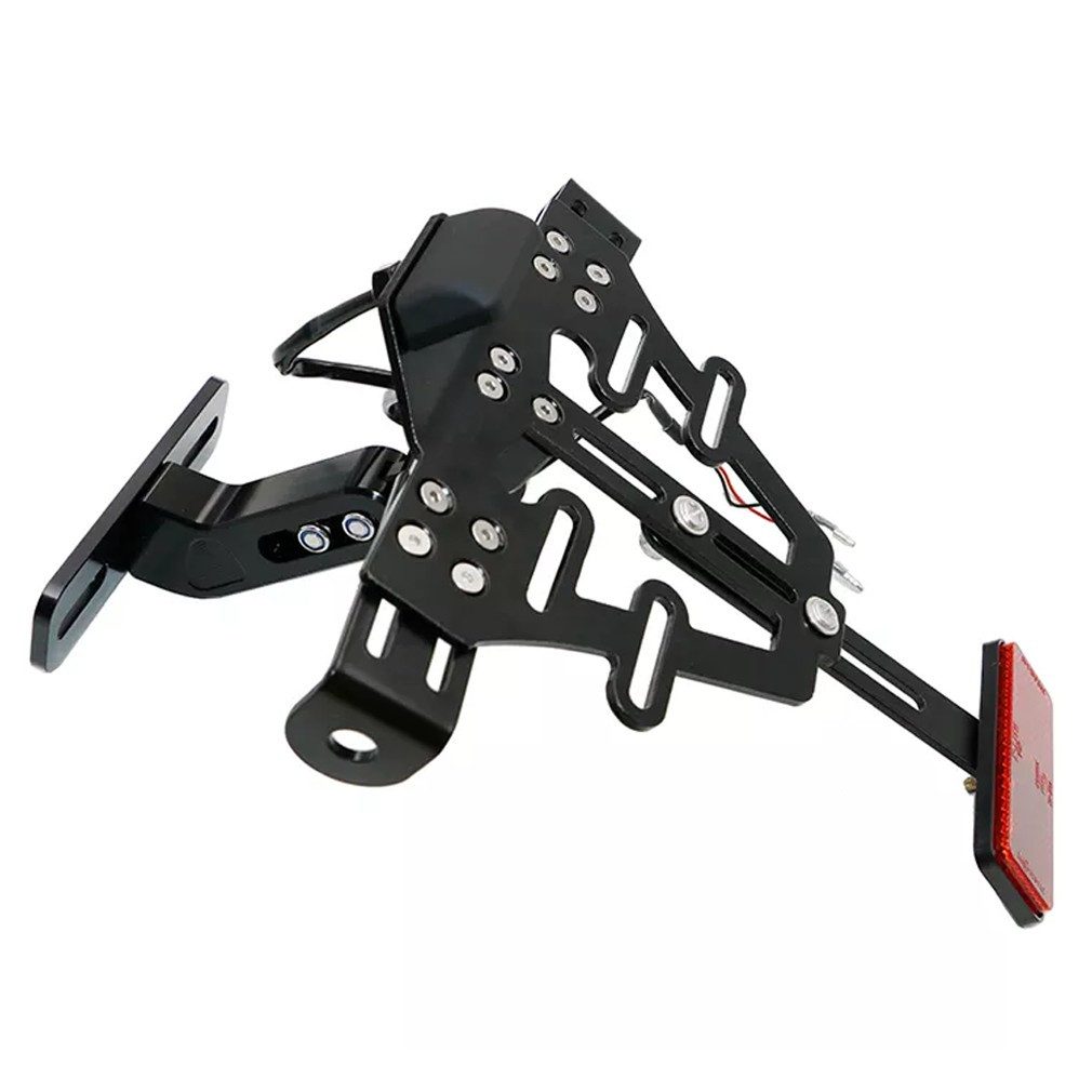 Zaddox Kennzeichenhalter Motorrad Kennzeichenhalter Universal mit LED Beleuchtung # KH5
