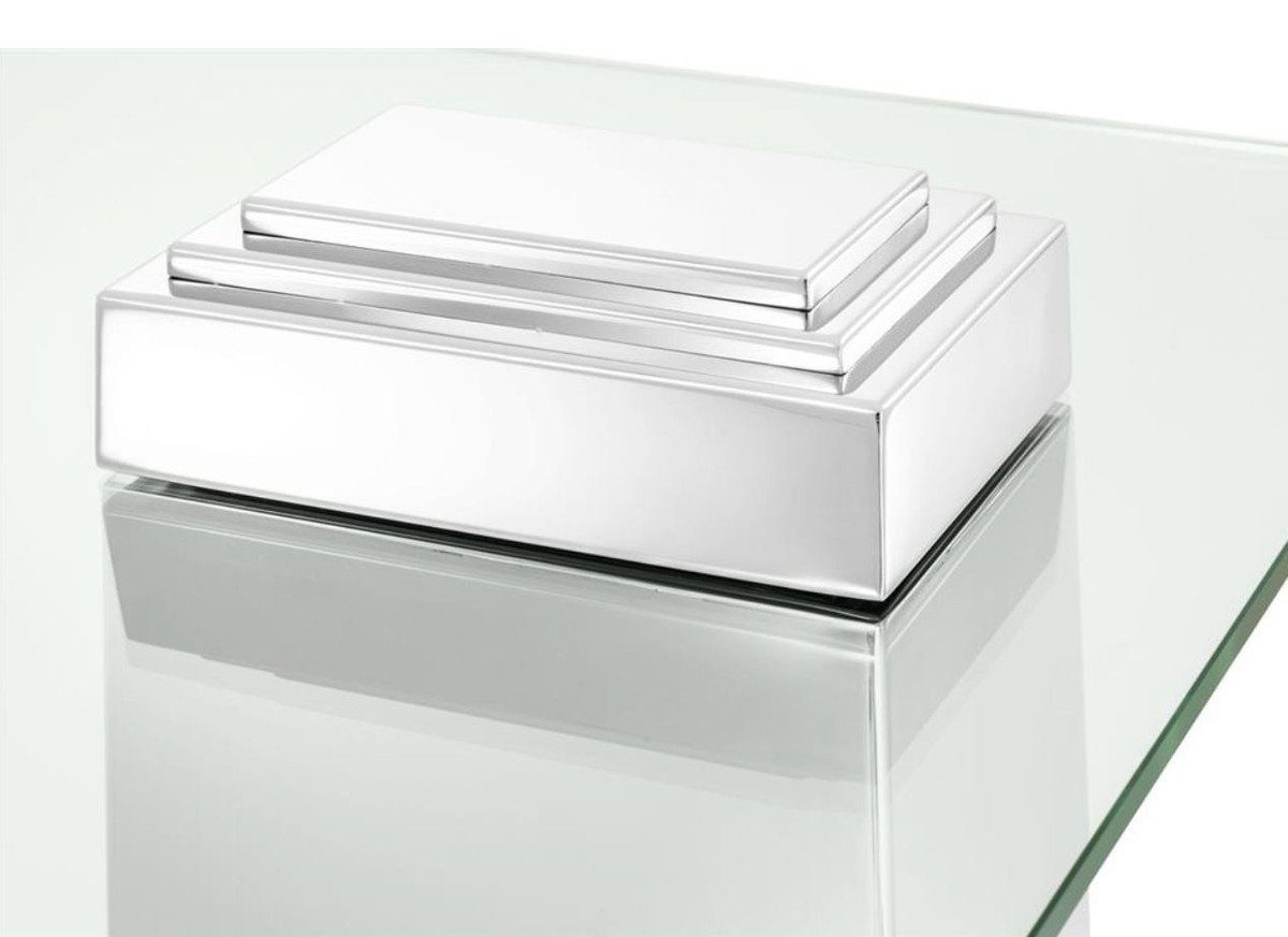 x Beistelltisch Casa Beistelltisch 65 Padrino Silber Qualität H. - Luxus cm 51 Luxus 65 x