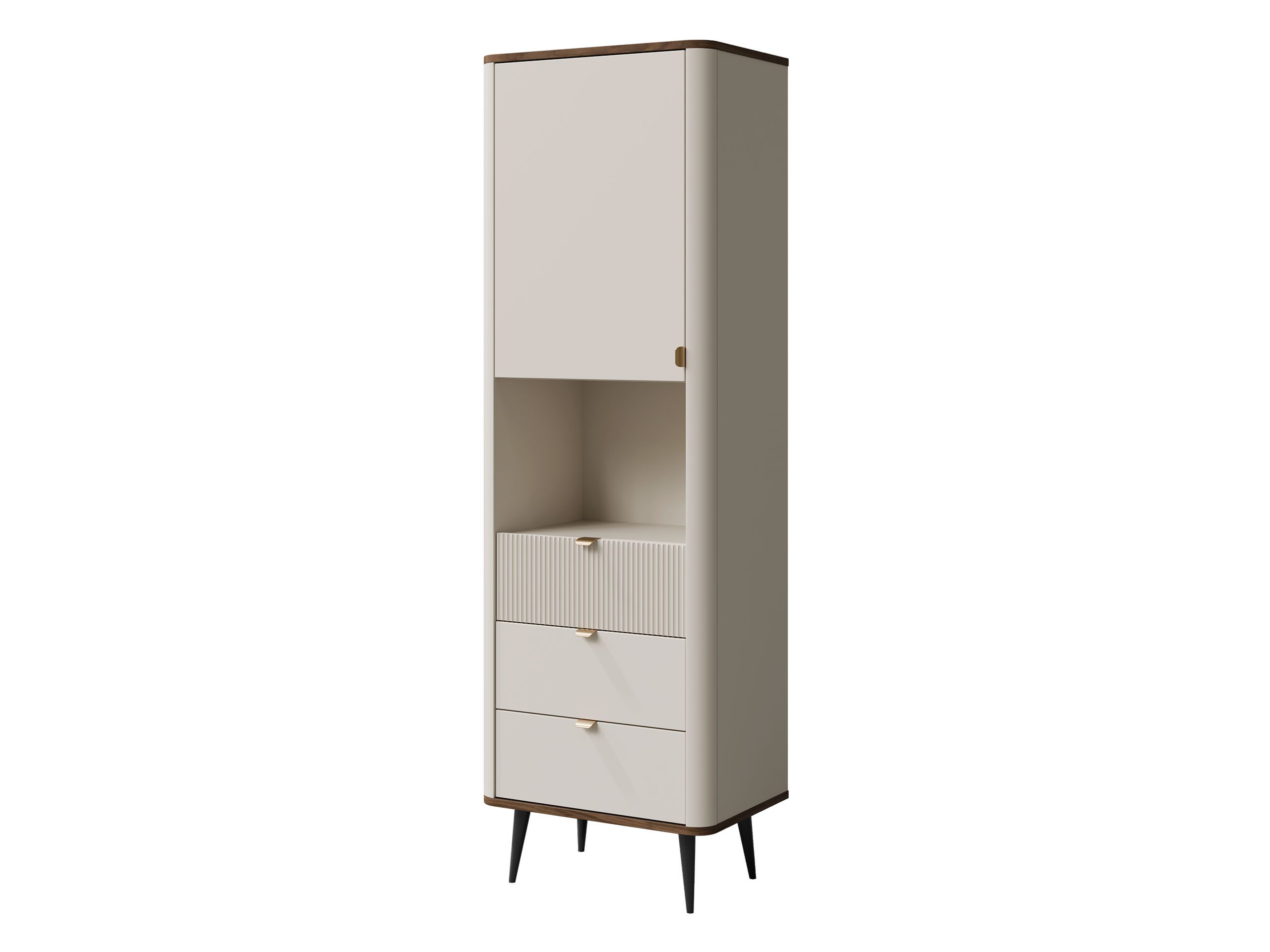 MIRJAN24 Regal Marly 3S1D RE04, mit Drehtür und drei Schubladen, 60x40x191 cm