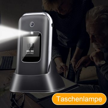 TOKVIA Seniorenhandy T221, Klapphandy mit Außendisplay & Notruftaste Klapphandy (2.4 Zoll, USB Typ-C)