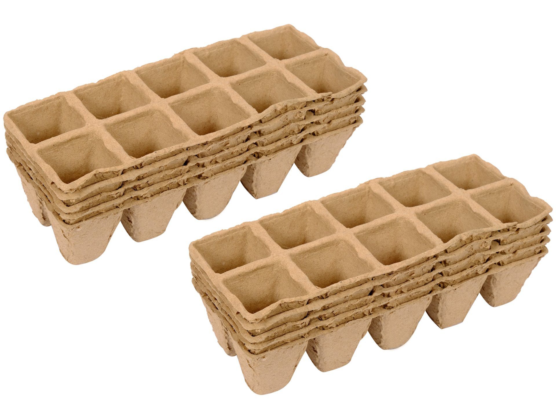 Gewächshaus Anzuchttöpfe 10 Schalen (jeweils 2x5 Töpfe, 30x30 mm)