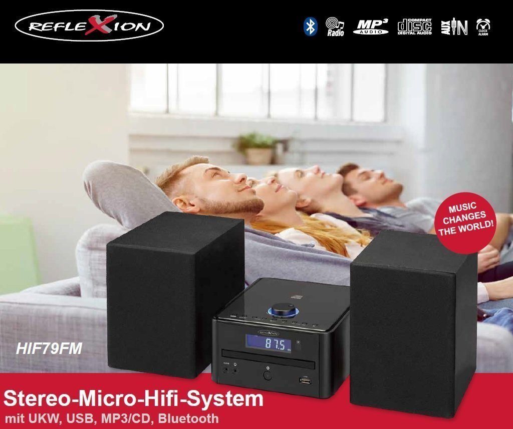 Sleep-Funktion) W, und USB, Bluetooth, HIF79FM Microanlage (UKW, Reflexion MP3/CD, Uhr, Alarm, 32,00