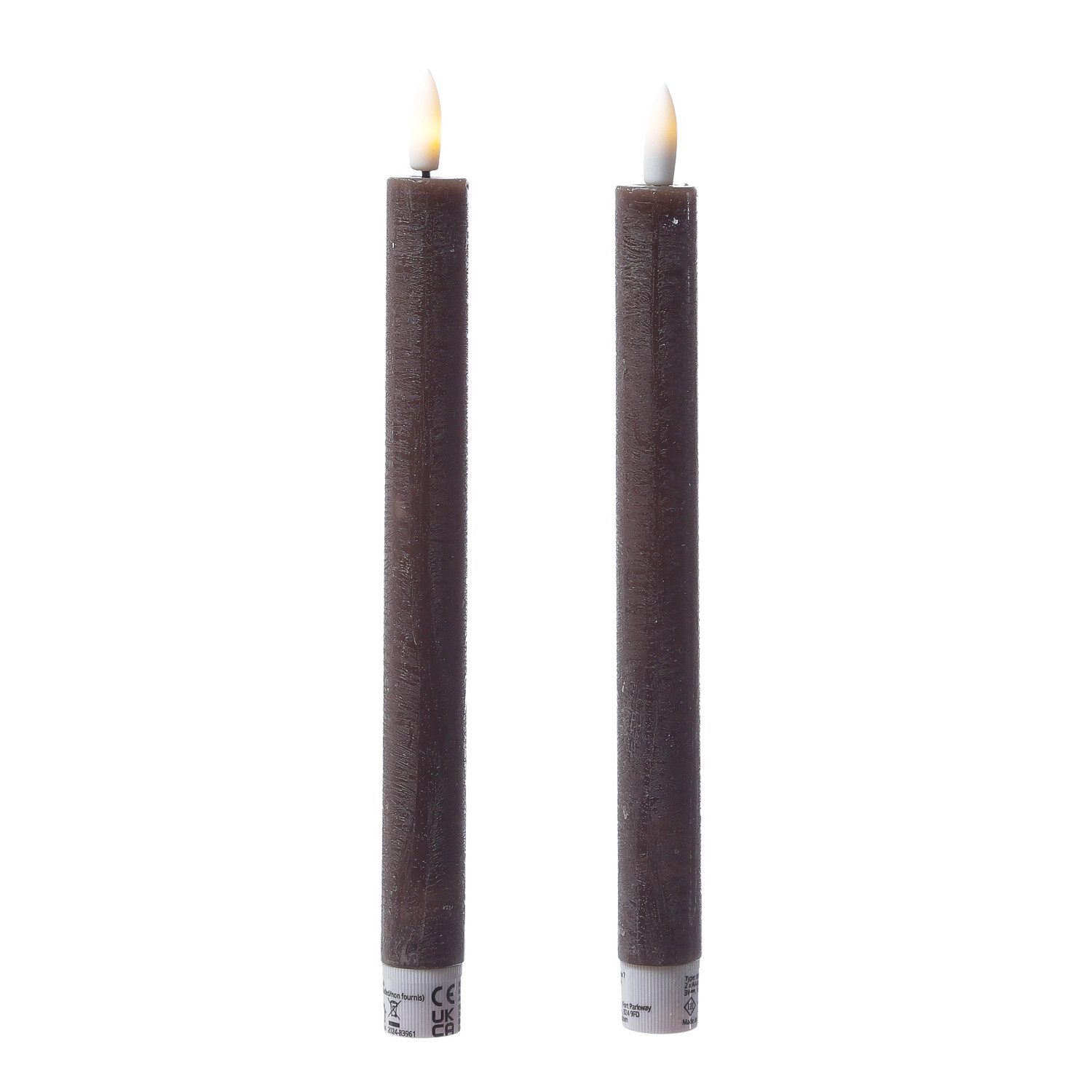 MARELIDA LED-Kerze LED Stabkerzen Tafelkerzen Dinner Spitzkerzen rustikal 2 günstig online kaufen