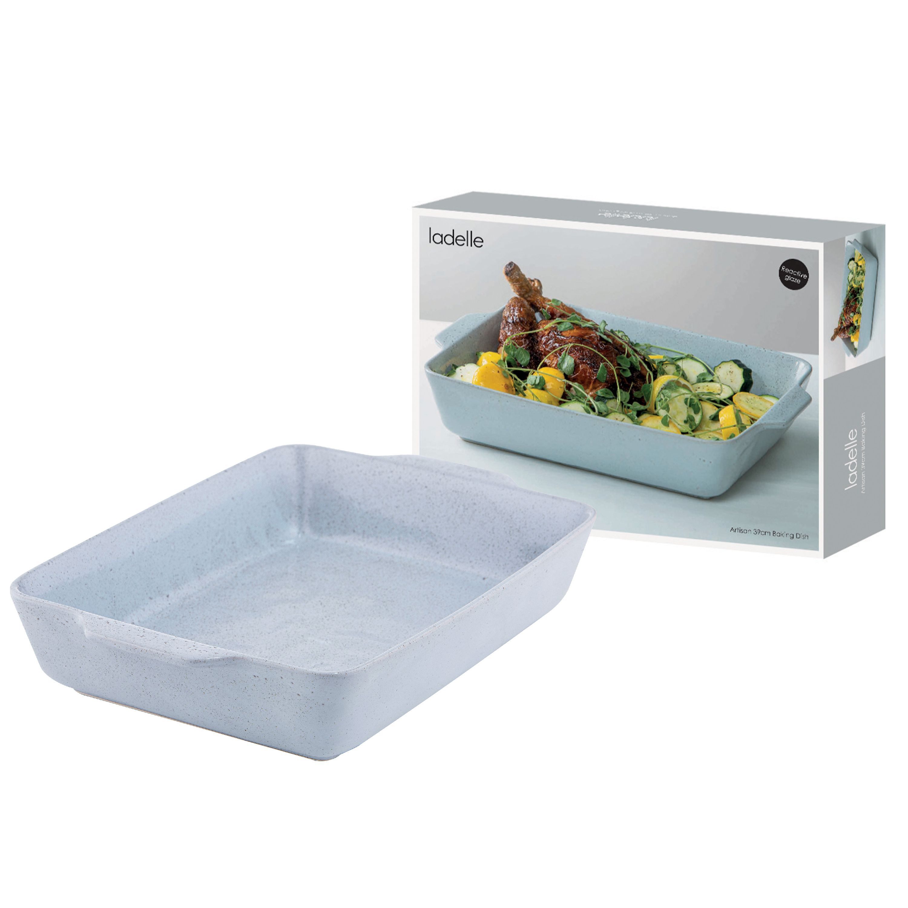 Ladelle Auflaufform, Porzellan, Handgefertigt, Spülmaschinengeeignet, Modern, Porzellan, 39x26,5x7,7cm