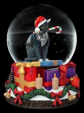 Figuren Shop GmbH Schneekugel Schneekugel Katze - Krampuss - Lisa Parker - Weihnachtliche Dekoration