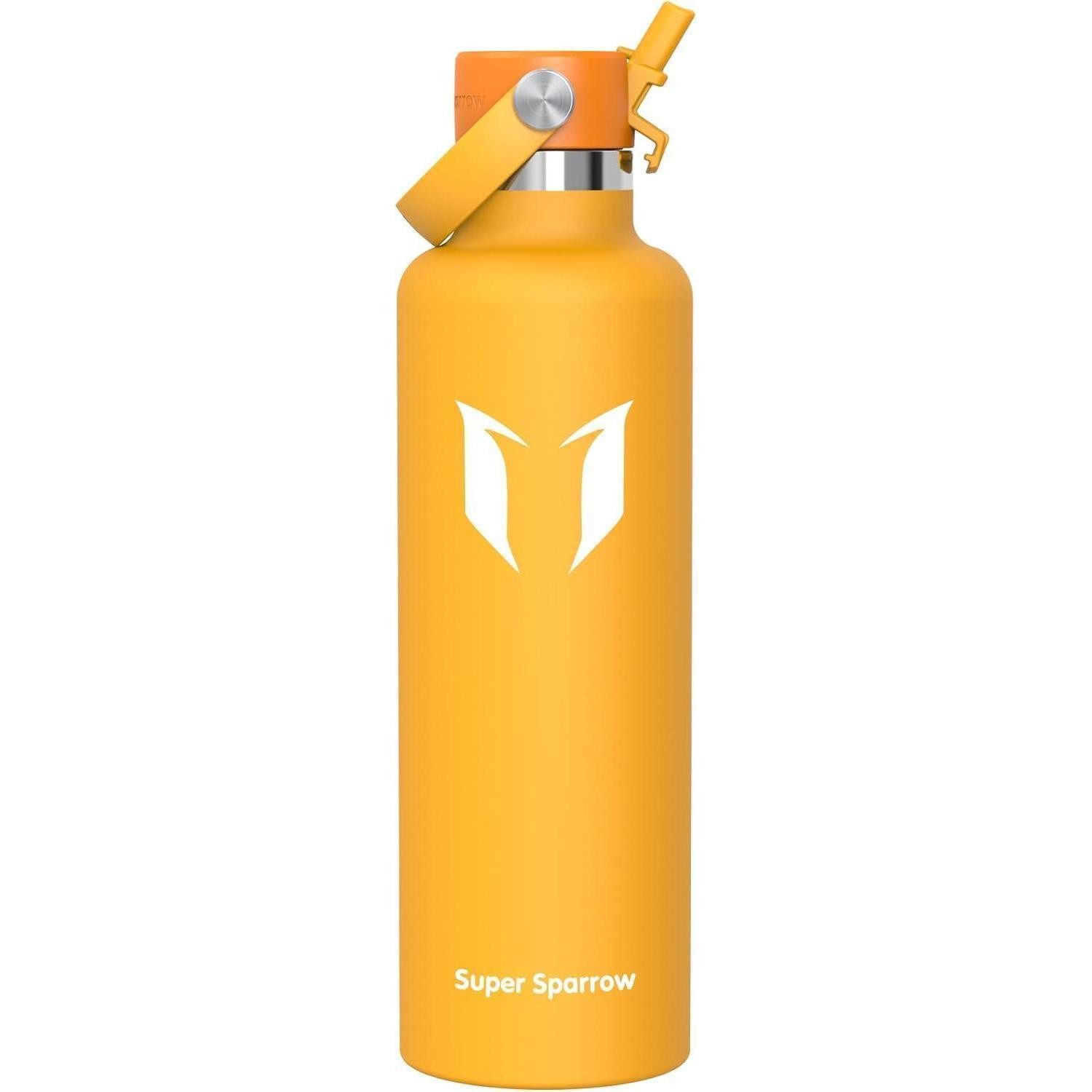 LuxusKollektion Thermoflasche Trinkflasche Edelstahl Thermobecher Strohhalm BPAfrei 1000 ml C Mango