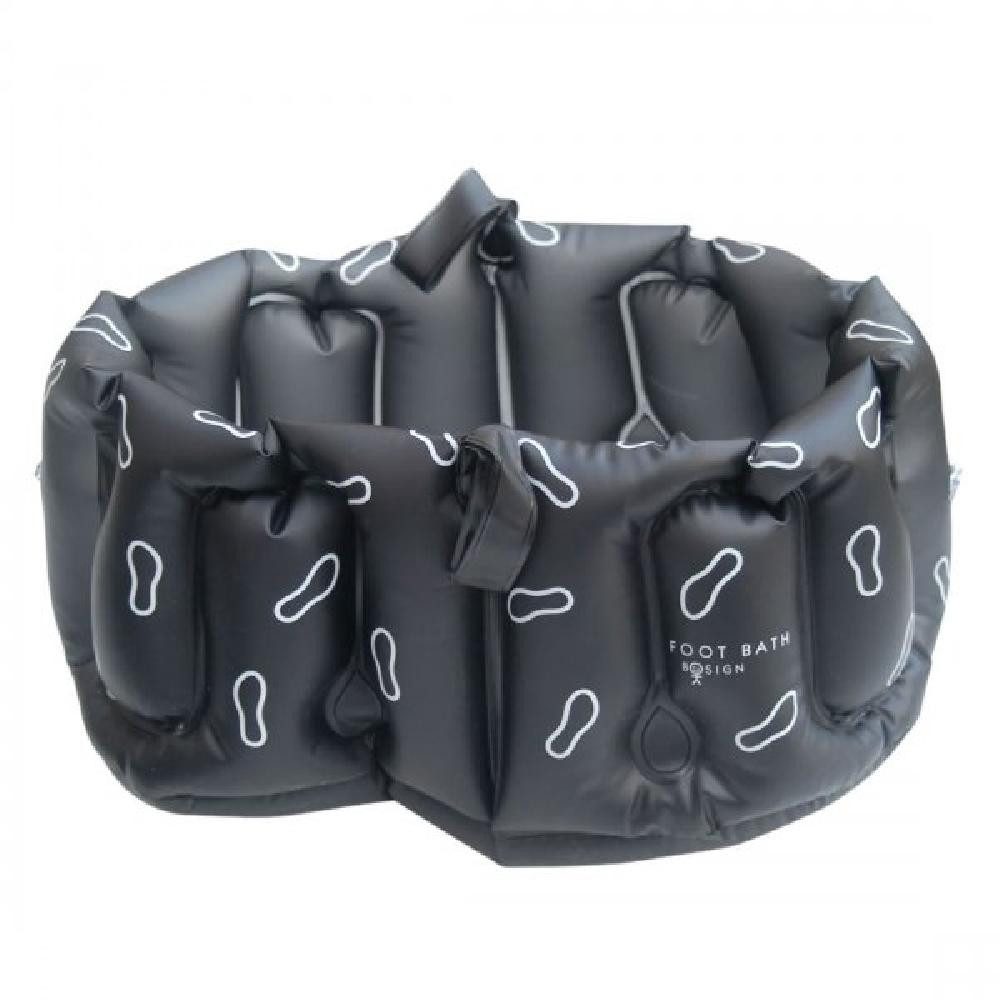 Bosign Wellness-Pflegeset aufblasbares Fußbad mit Griffen Grau
