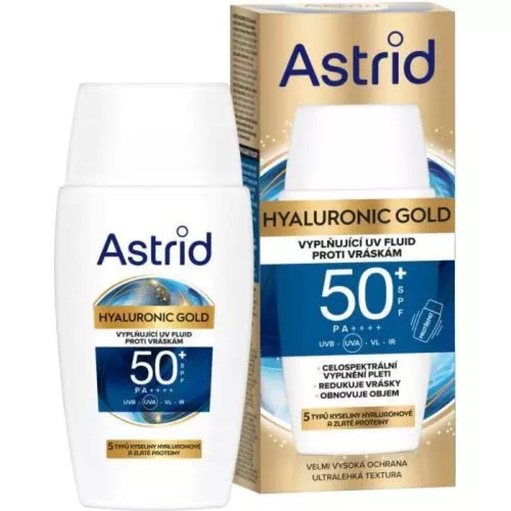 Astrid Körperpflegemittel Füllende tägliche Gesichtsflüssigkeit SPF 50 Hyaluronic Gold (Fluid)