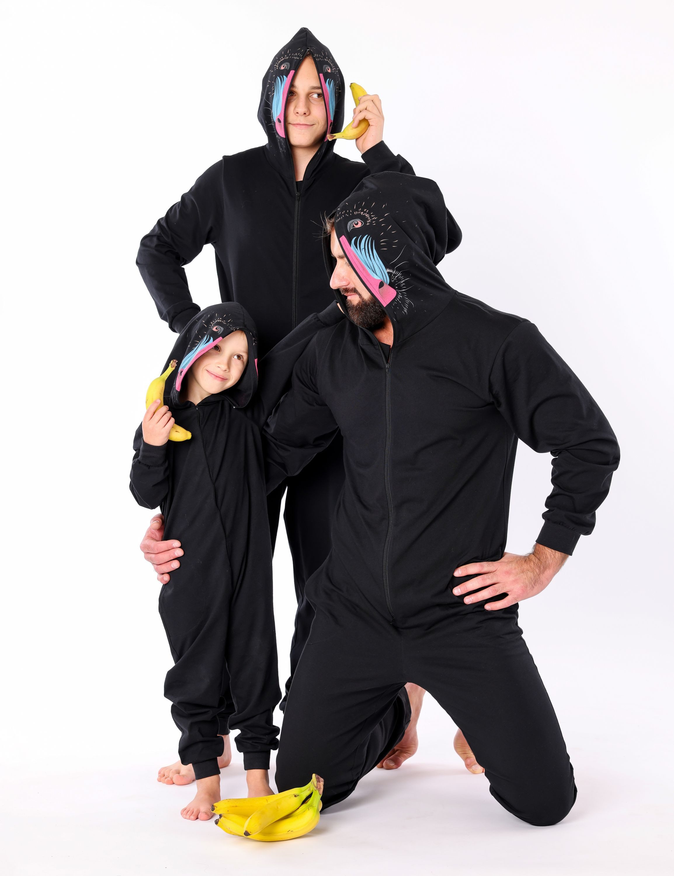 Ladeheid Schlafanzug Herren Schlafoverall Jumpsuit mit Kapuze LA40-235 Karnevalskostüm ohne