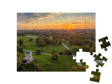 puzzleYOU Puzzle Englischer Garten in München, Bayern, 48 Puzzleteile, puzzleYOU-Kollektionen Parks, München, Deutsche Städte