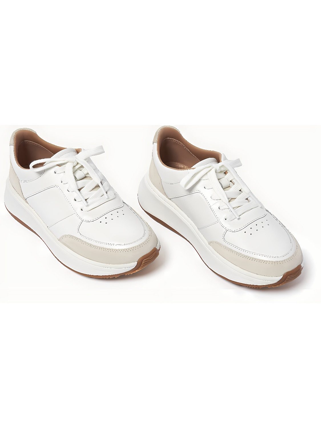 Fitflop F-Mode Leather/Suede Flatform Sneakers Sneaker