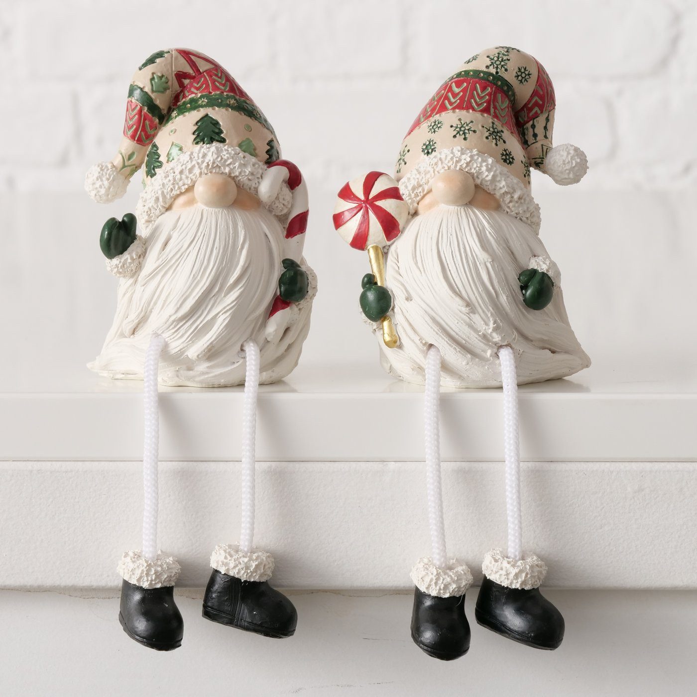 MF Weihnachtsfigur Kantenhocker Wichtel Alberto 2er Set Handarbeit Weihnachtsdeko (2 St)