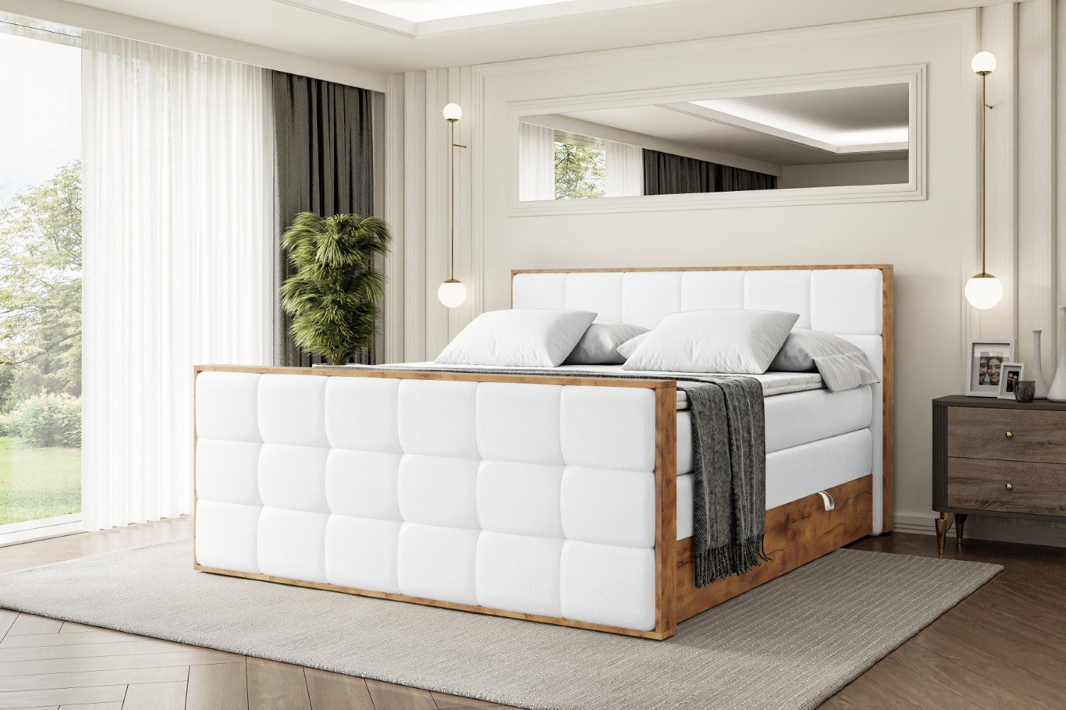 ALTDECOR Boxspringbett LOLLI7-Z KING (Multipocket-Matratze H4, günstig online kaufen