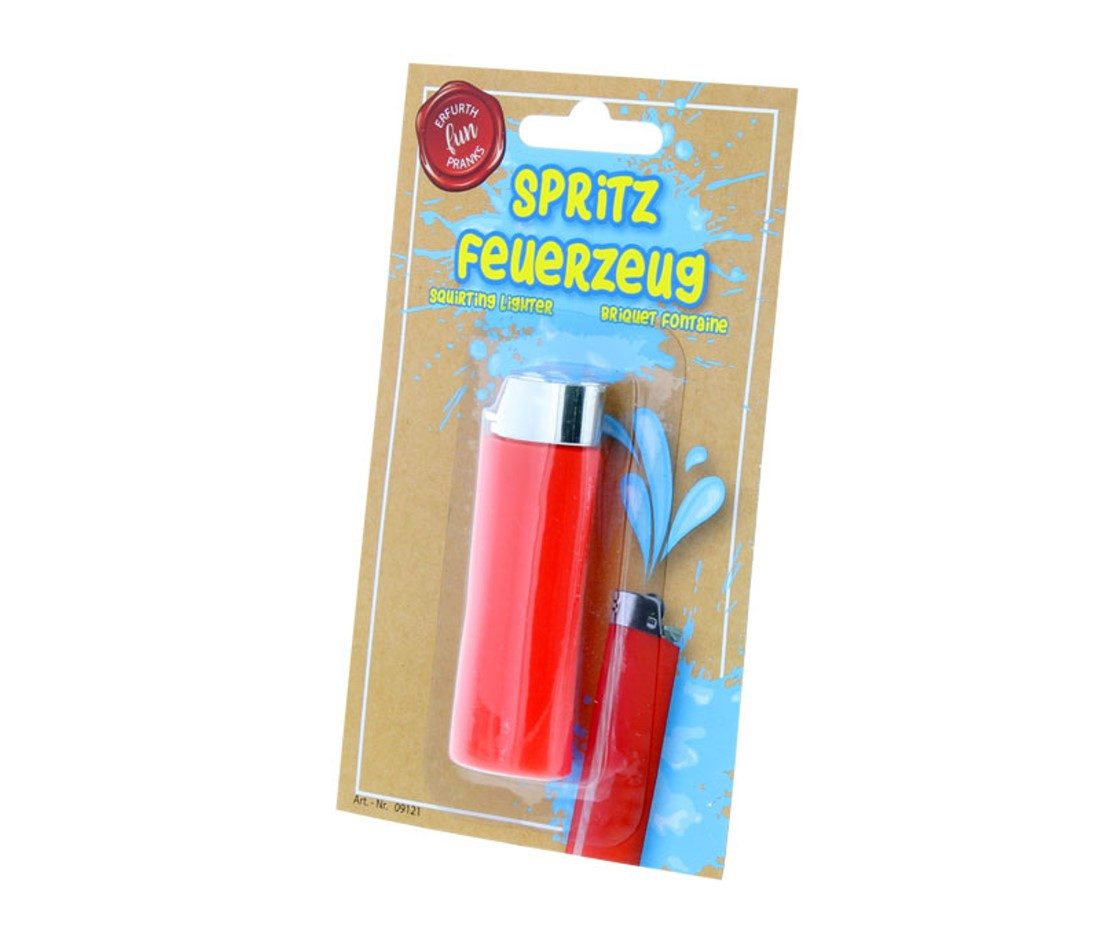 Einkaufszauber Spiel Spritz Feuerzeug - das gibt kein Feuer, sondern Wasser..., Scherzartikel, Scherzartikel