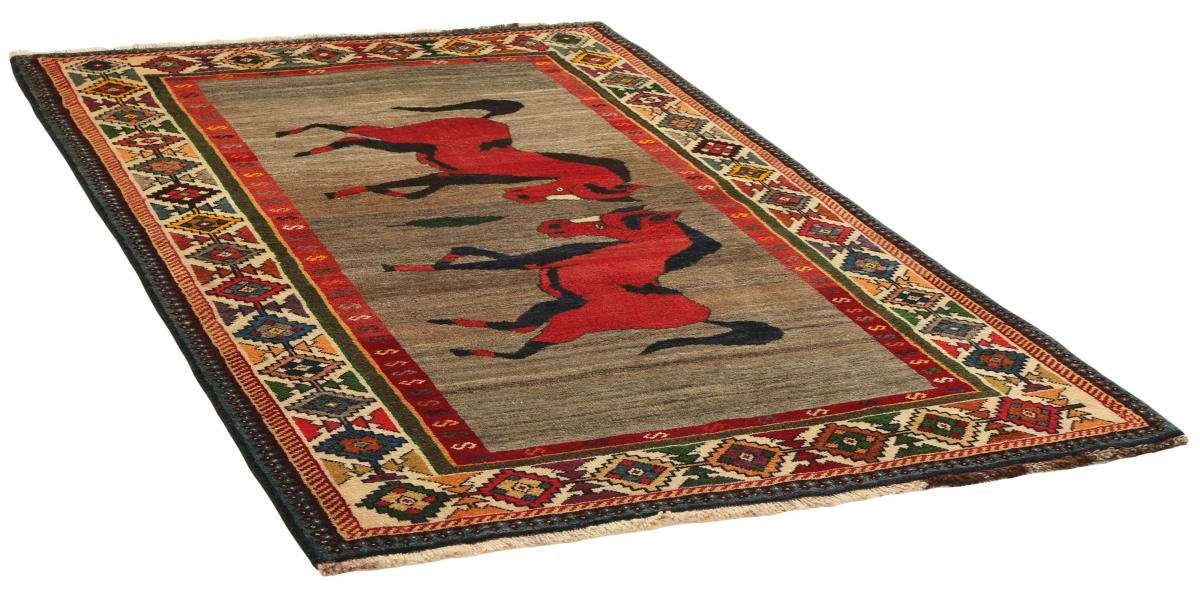 Orientteppich Ghashghai Figural 131x219 Handgeknüpfter rechteckig, 12 Höhe: Nain mm Orientteppich, Trading