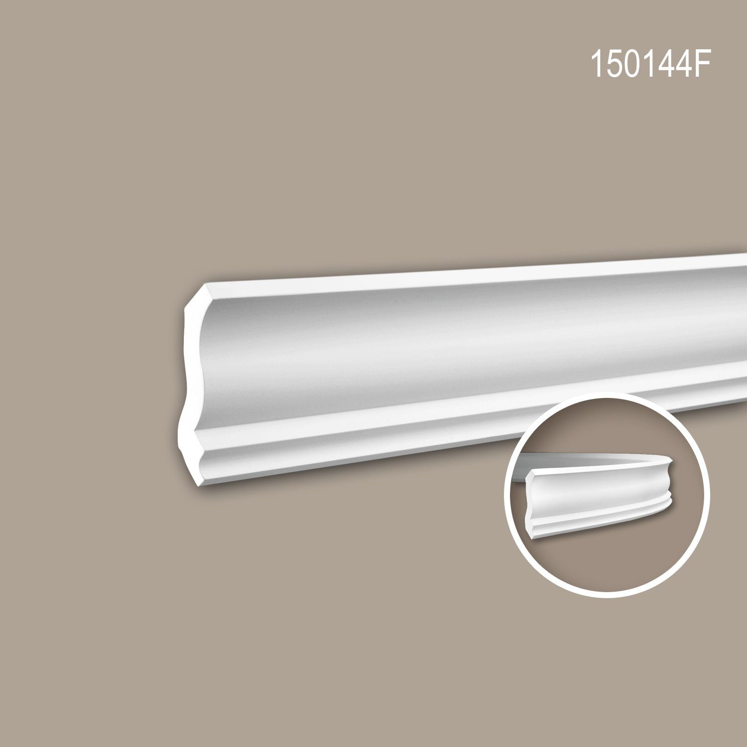 Profhome Flexprofil 150144F flexible Eckleiste Stuckleiste aus flexiblem Polyurethan 2 m (Profilleiste, 1-St., Flexible Eckleiste, Stuckleiste, Zierleiste, 2 m), Profilleiste