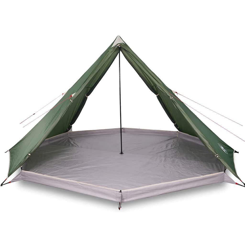 vidaXL Tipi-Zelt Tipi-Familienzelt 8 Personen Grün Wasserdicht, Personen: 8 (1 tlg)