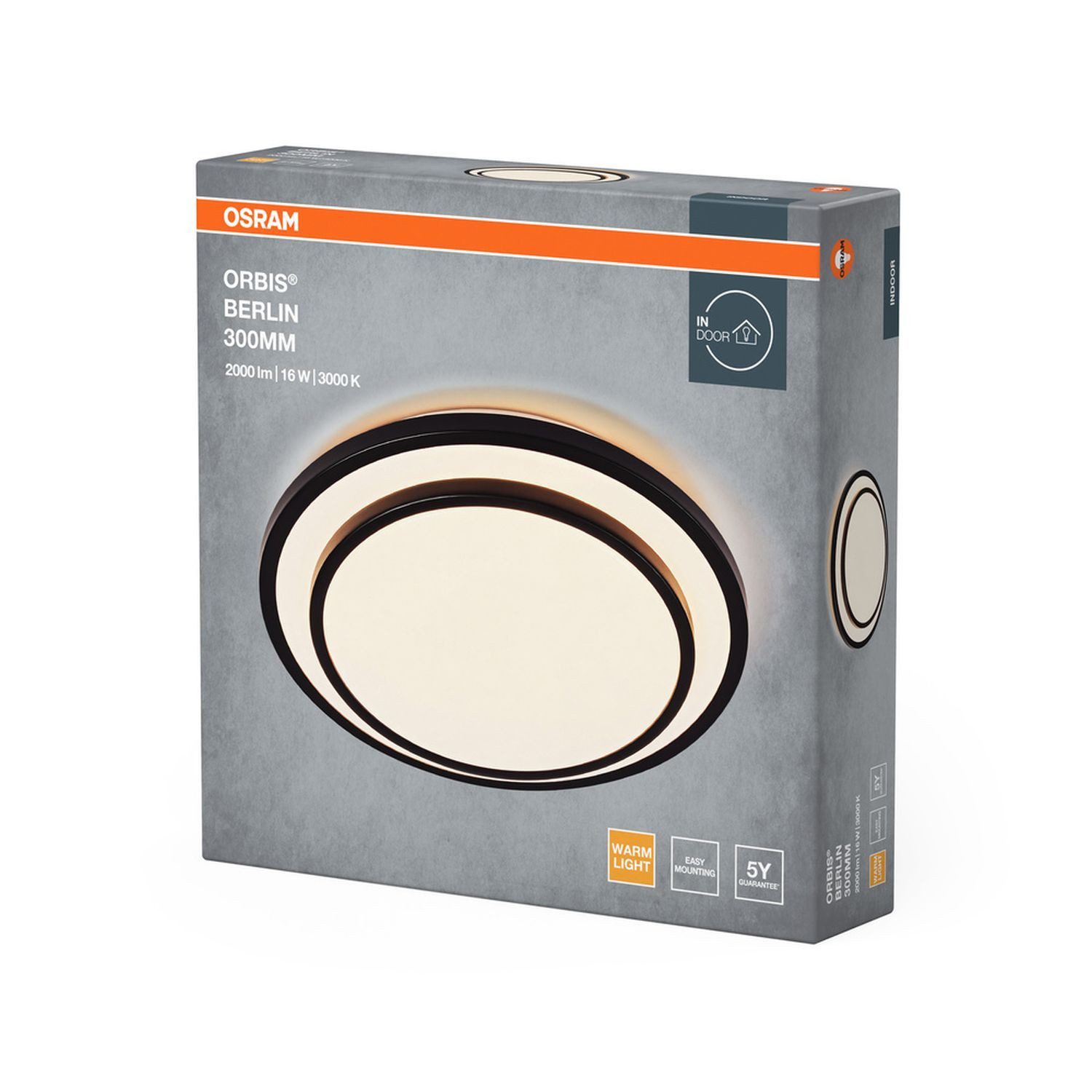 Licht-Erlebnisse Deckenleuchte ULARESO, LED fest integriert, Warmweiß, LED rund D: 29.3 cm 3000 K 1000 lm Modern