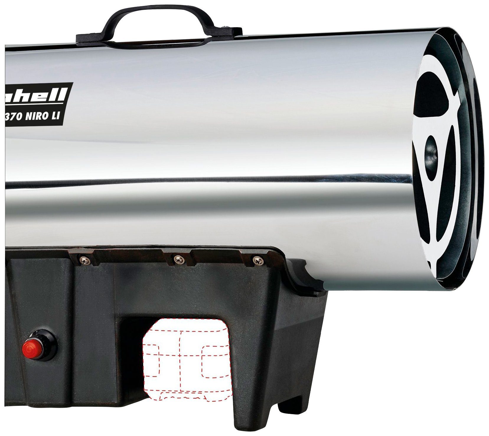 Einhell Heißluftgebläse GE-HG 18/370 Niro Li-Solo, 37 in W, Power X-Change, ohne Akku