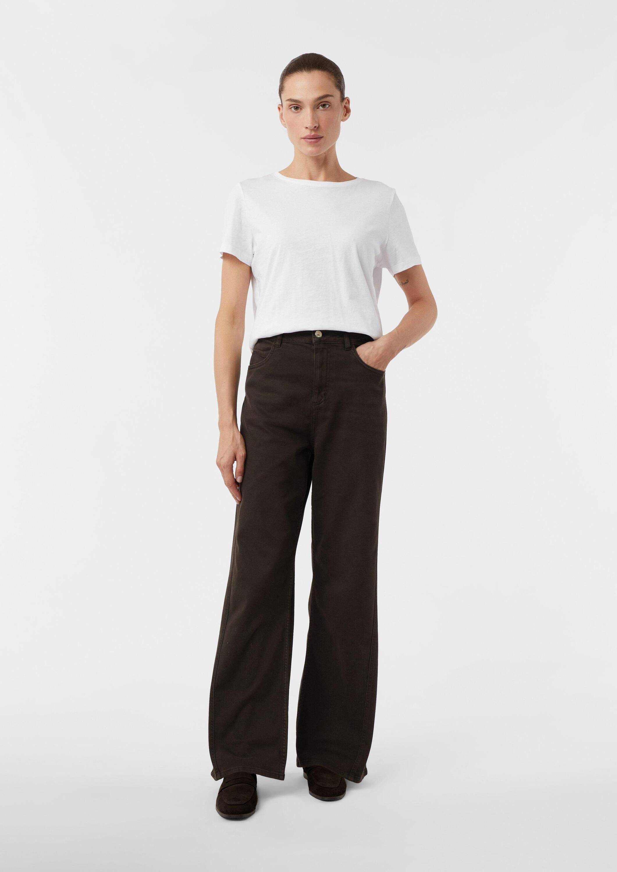 comma Chinos Hose Wide-Leg-Jeans im Relaxed Fit günstig online kaufen