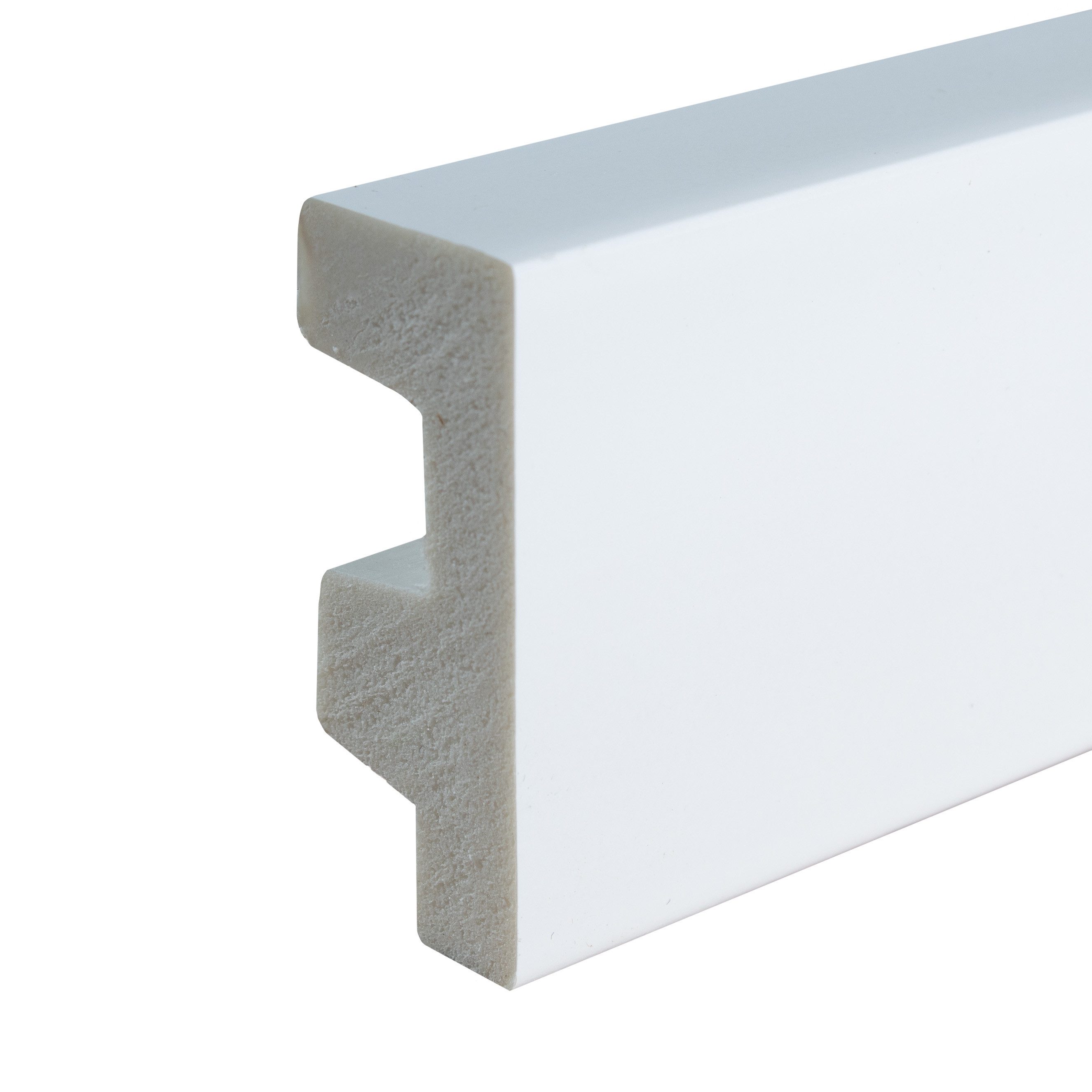 PROVISTON Zierleiste 20 x 50 x 2000 mm LED Fußleiste Eckig Licht Sockelleiste Kunststoff